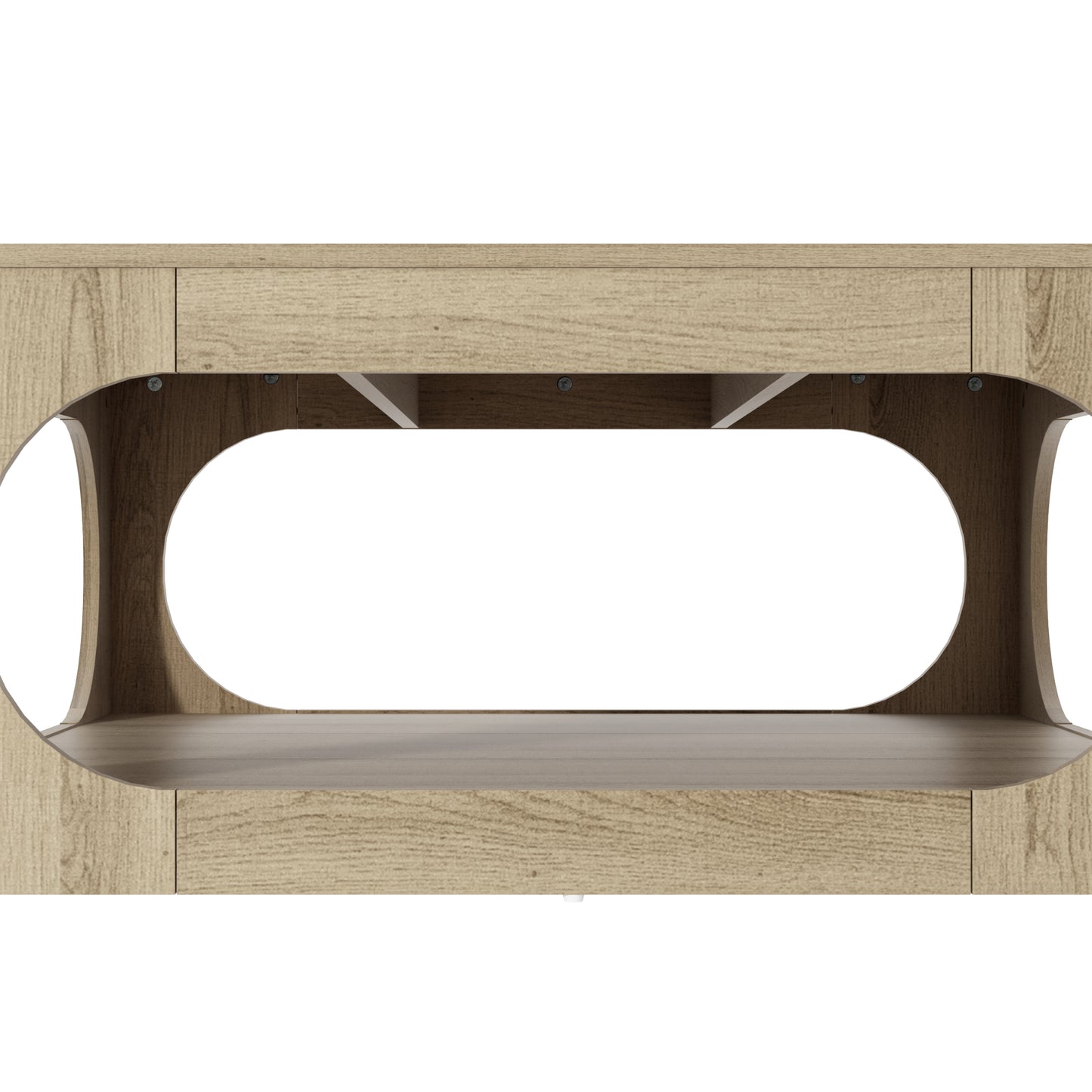 Galano Modern Coffee Table with Open Storage Shelf 34.8" W x 34.8" D x 16.1" H