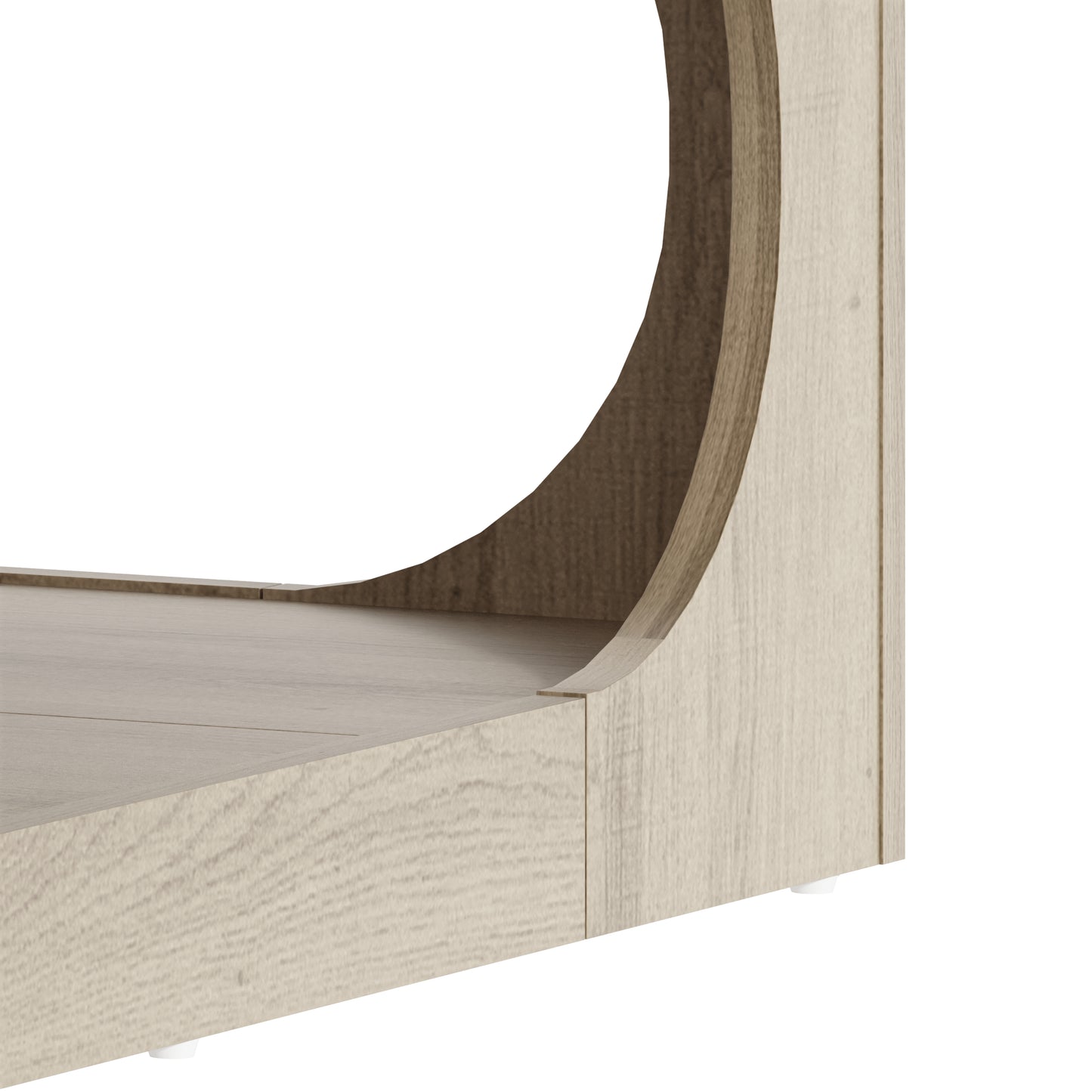 Galano Modern Coffee Table with Open Storage Shelf 34.8" W x 34.8" D x 16.1" H