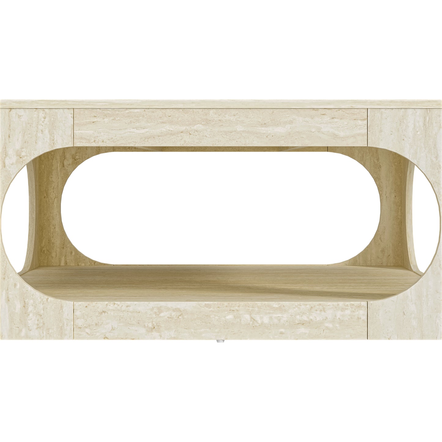 Galano Modern Coffee Table with Open Storage Shelf 34.8" W x 34.8" D x 16.1" H