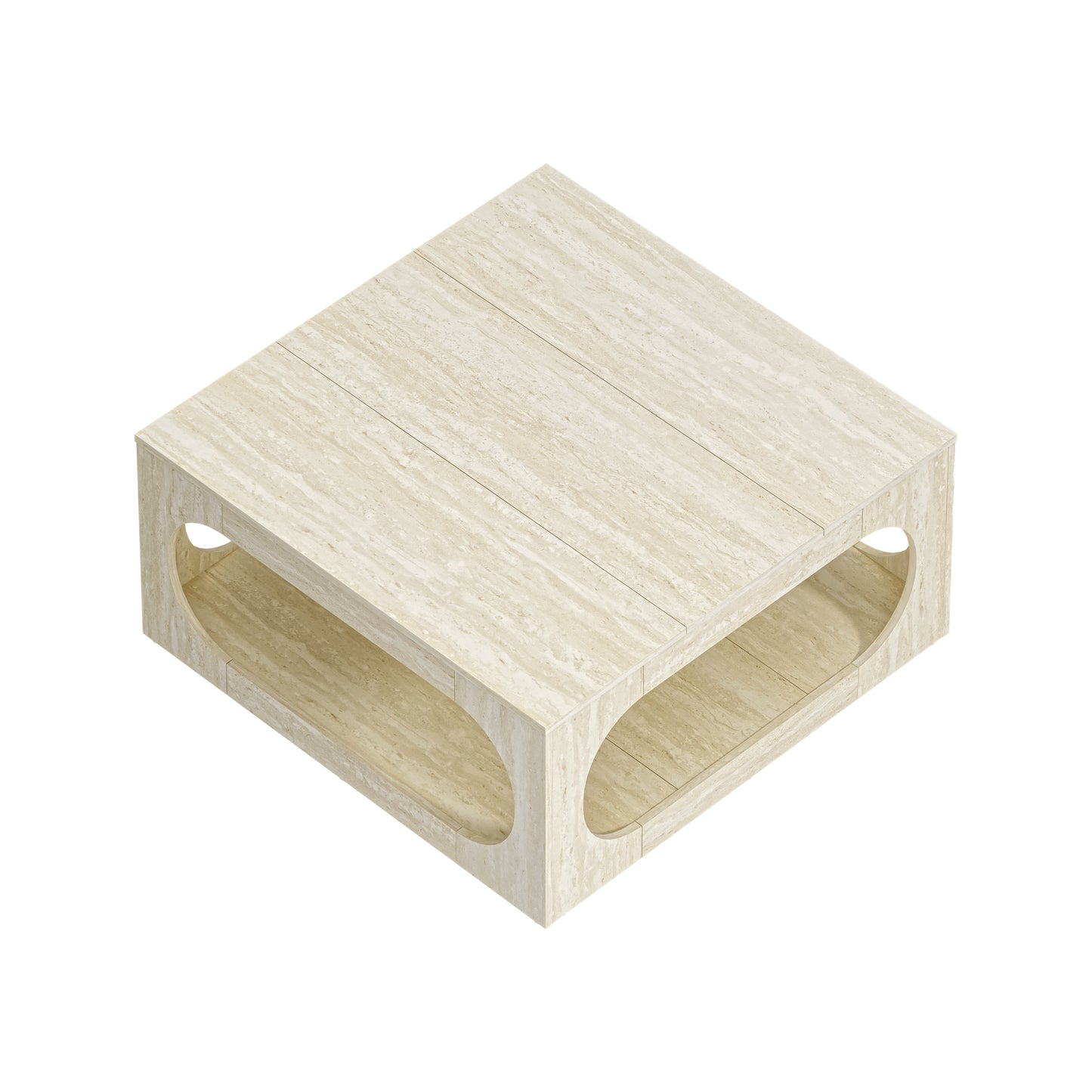 Galano Modern Coffee Table with Open Storage Shelf 34.8" W x 34.8" D x 16.1" H