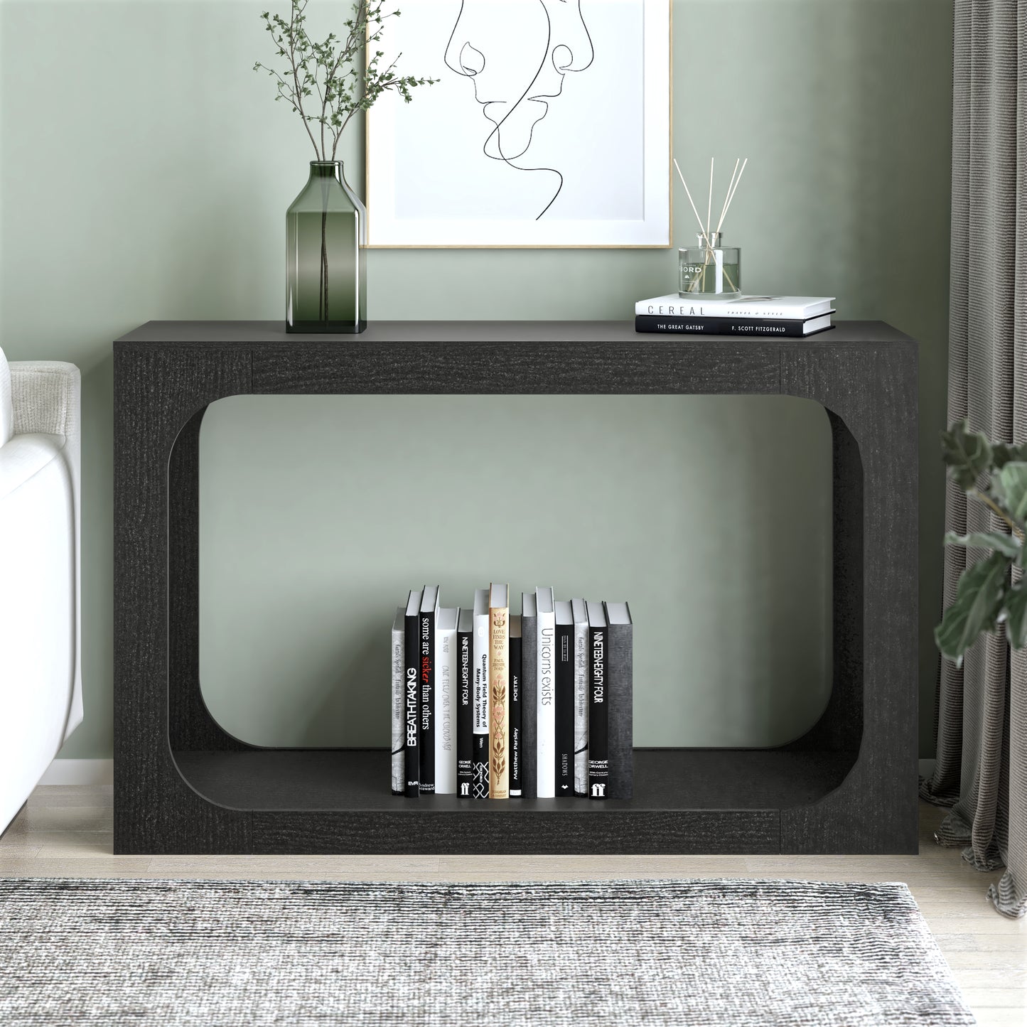 Galano Console Table with Two-Tier Open Shelf 47" W x 15.6" D x 30" H