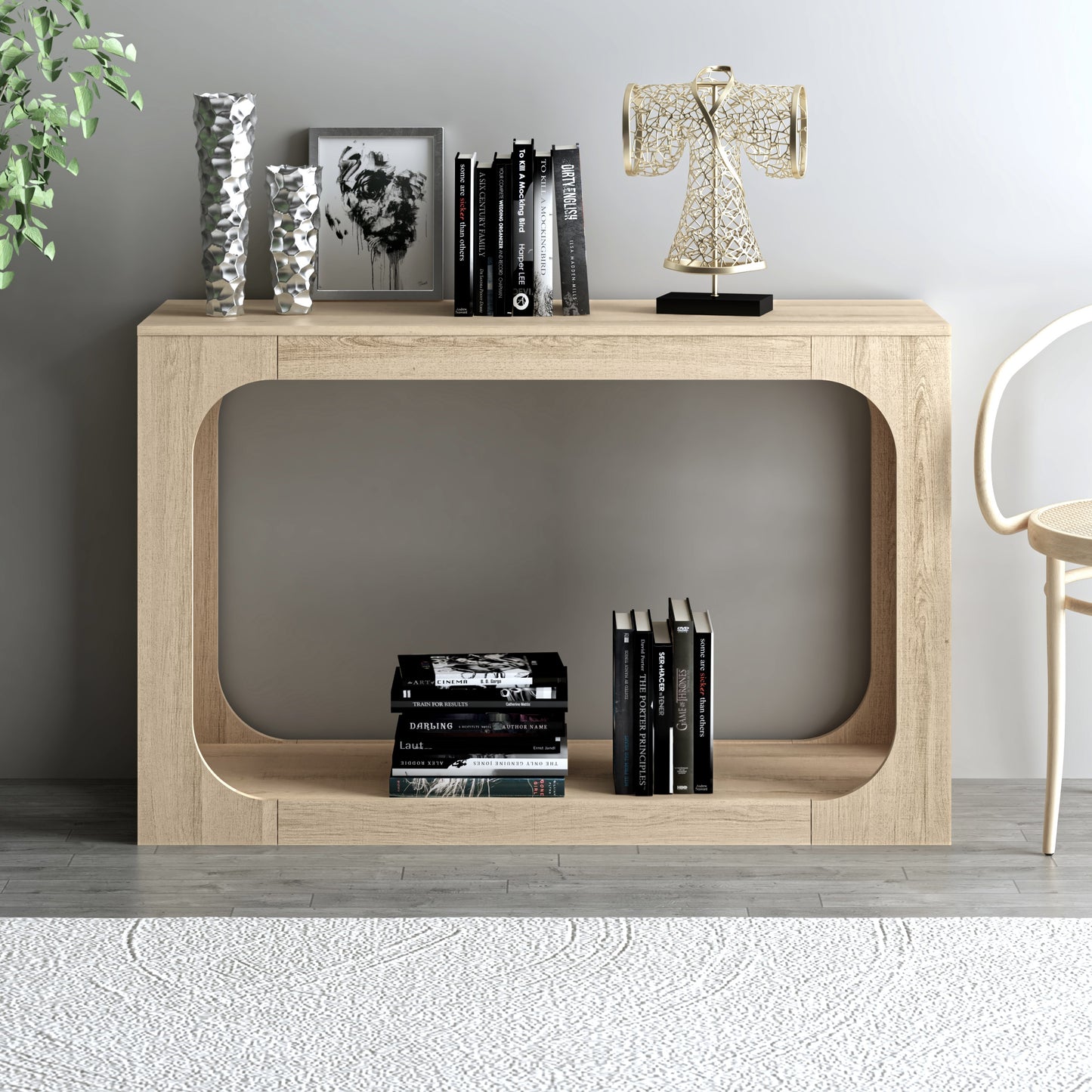 Galano Console Table with Two-Tier Open Shelf 47" W x 15.6" D x 30" H