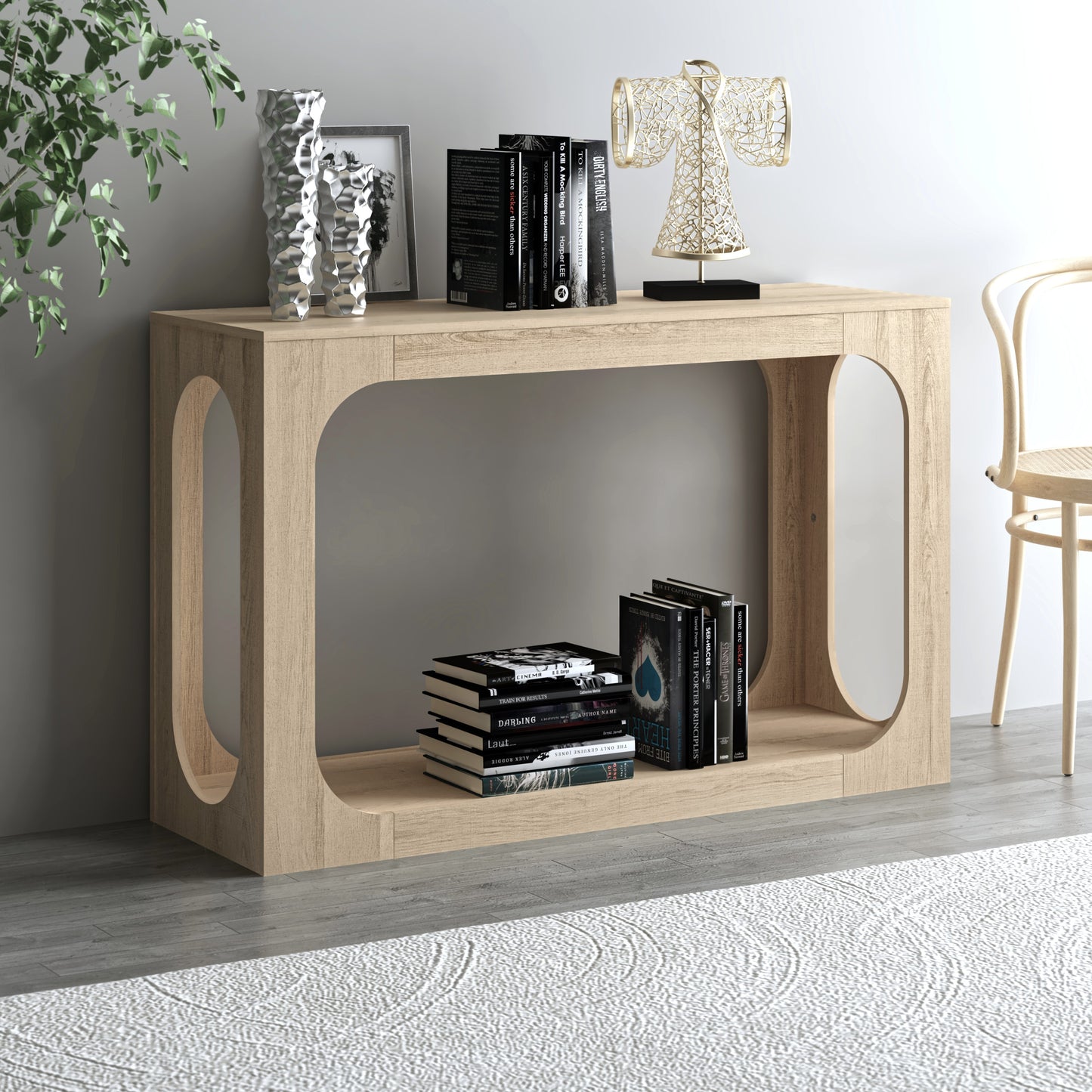 Galano Console Table with Two-Tier Open Shelf 47" W x 15.6" D x 30" H