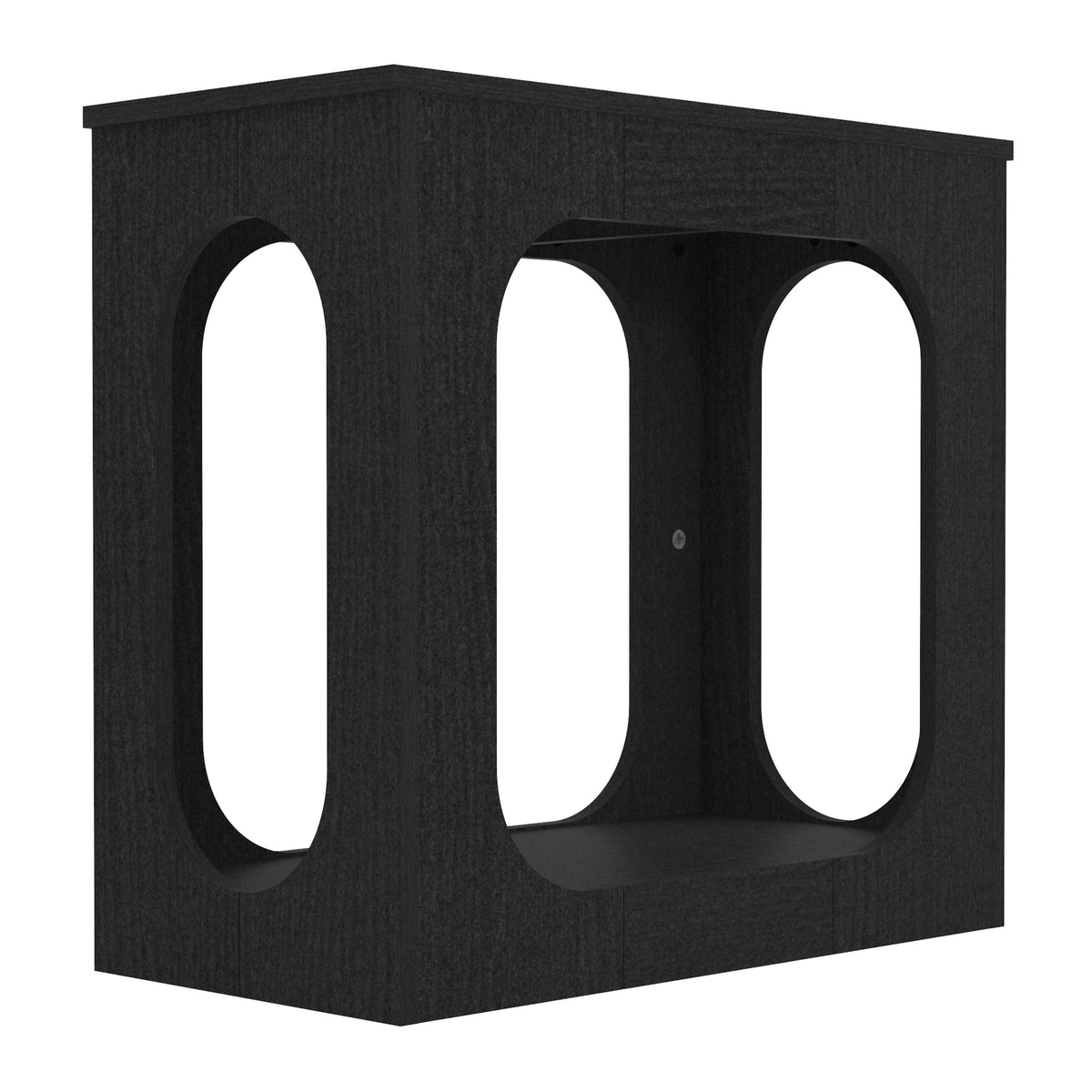 GALANO Modern Geometric End Table with Open Shelf, 22", 1-Piece