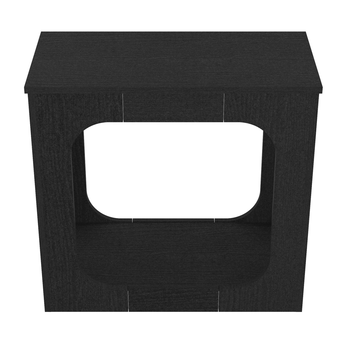 GALANO Modern Geometric End Table with Open Shelf, 22", 1-Piece