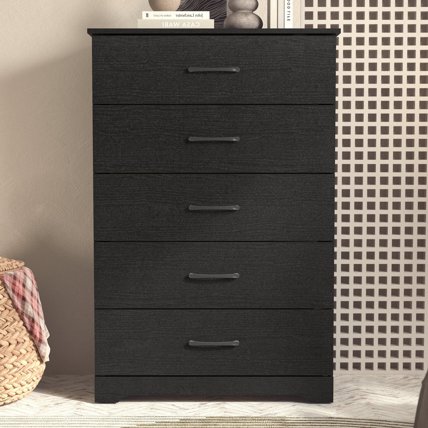 Galano 5-Drawer Dresser with Interlock Safety 31.5" W × 15.6" D × 47.2" H