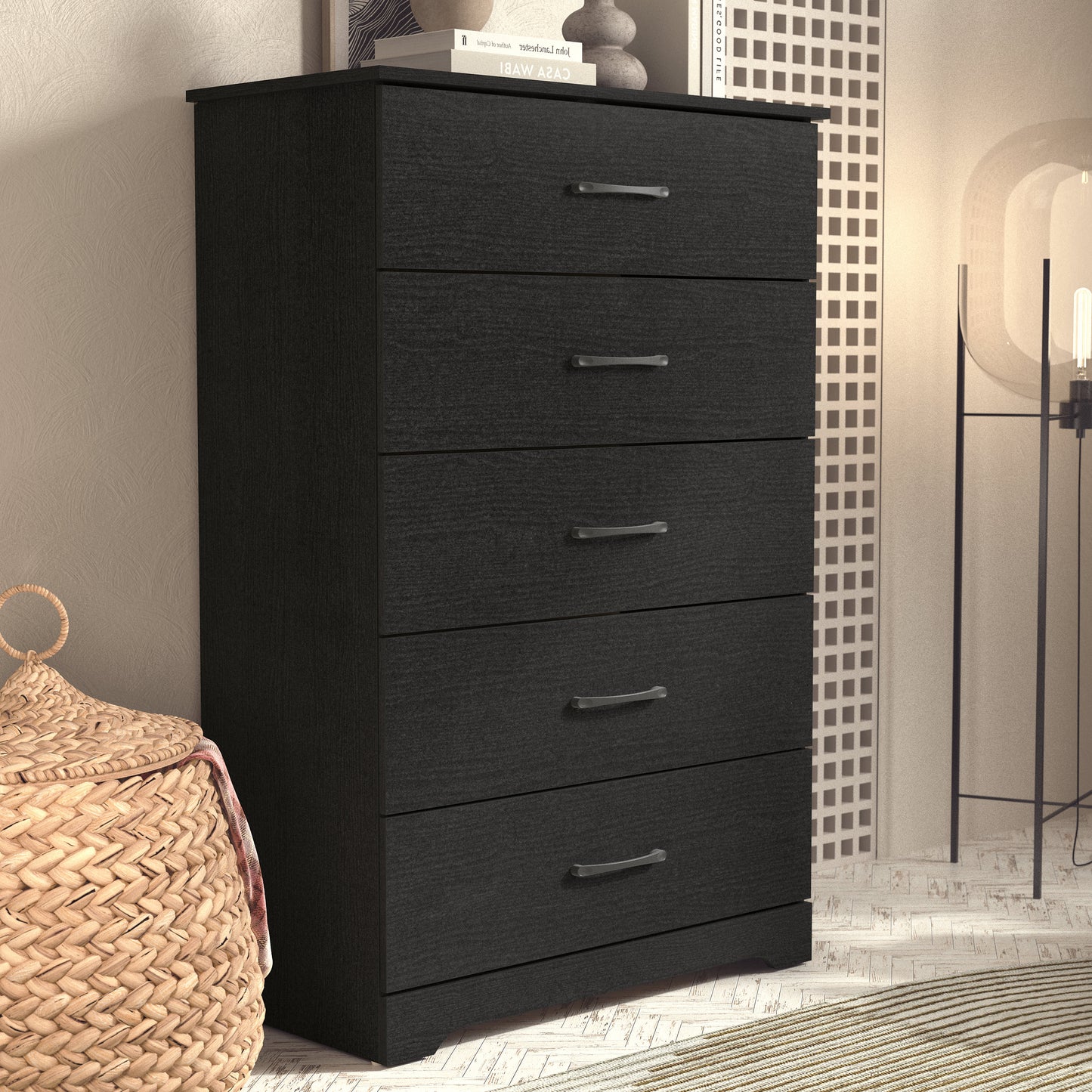 Galano 5-Drawer Dresser with Interlock Safety 31.5" W × 15.6" D × 47.2" H