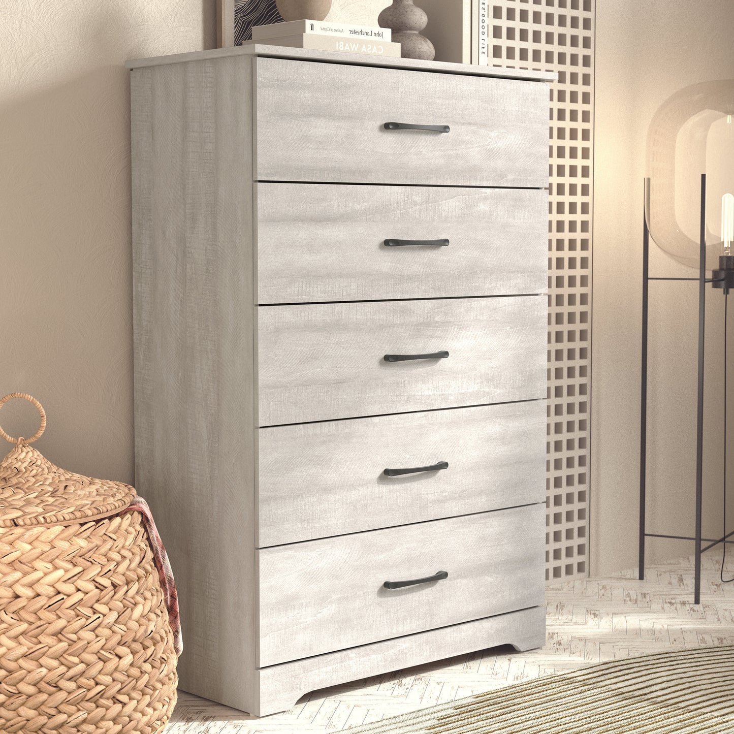 Galano 5-Drawer Dresser with Interlock Safety 31.5" W × 15.6" D × 47.2" H