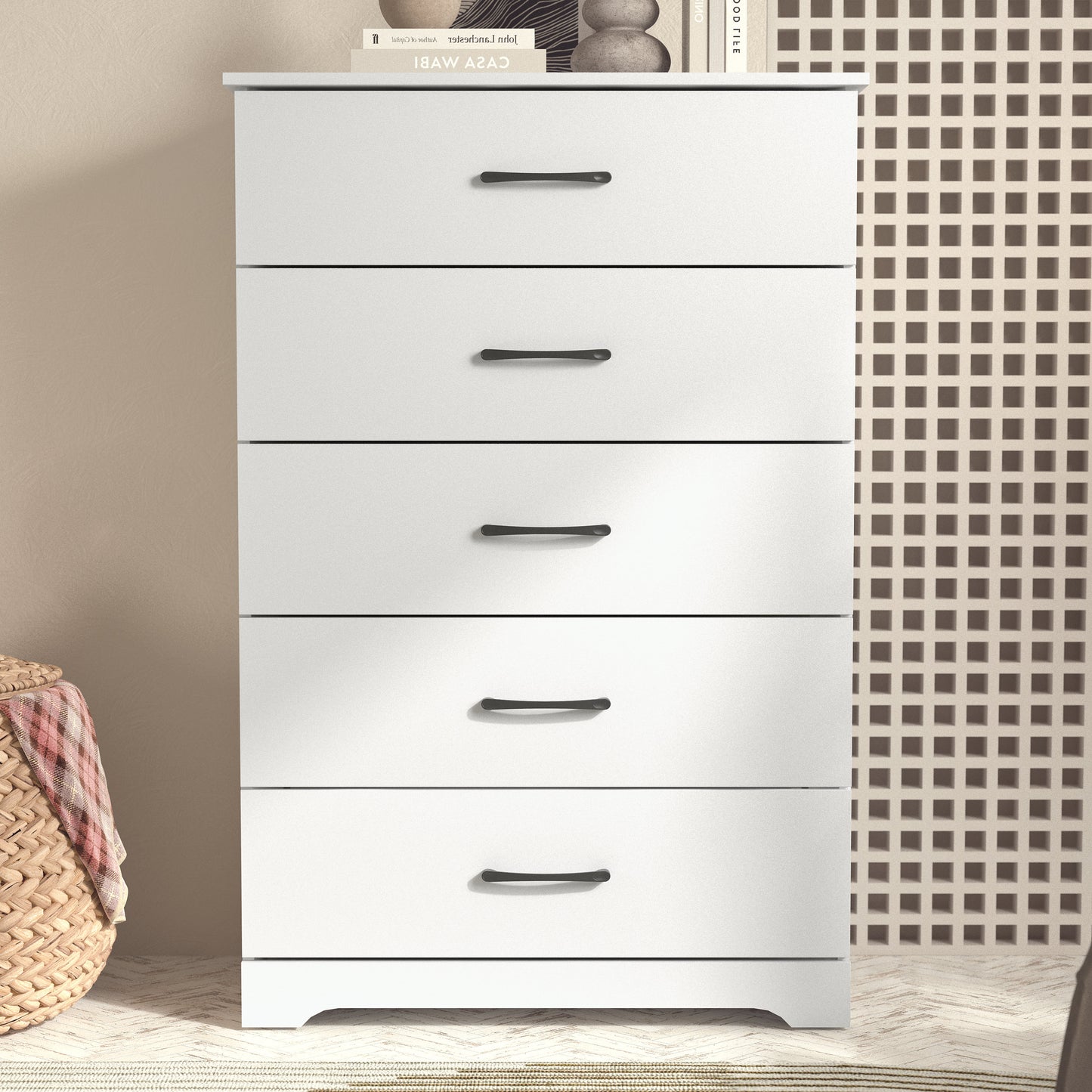 Galano 5-Drawer Dresser with Interlock Safety 31.5" W × 15.6" D × 47.2" H