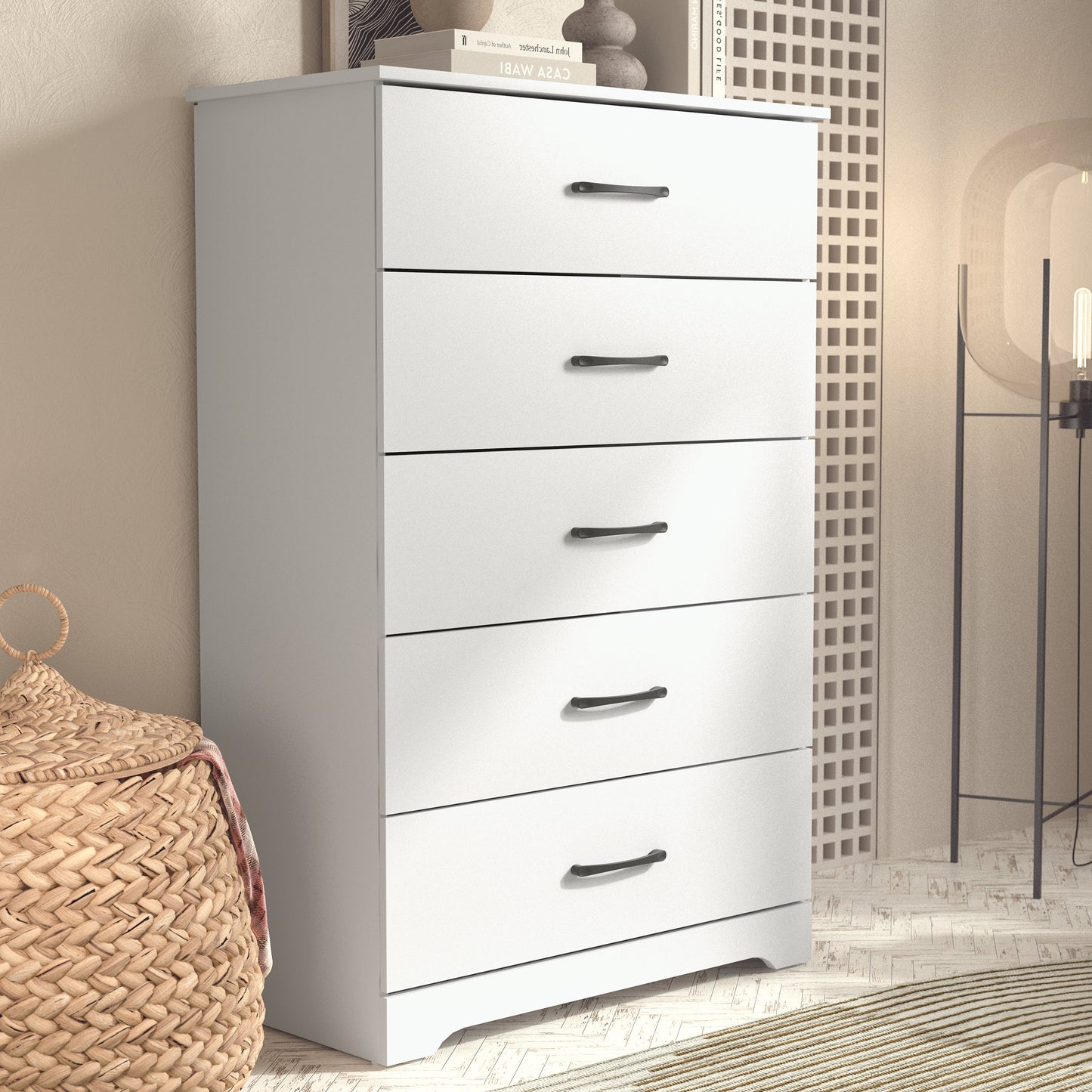 Galano 5-Drawer Dresser with Interlock Safety 31.5" W × 15.6" D × 47.2" H