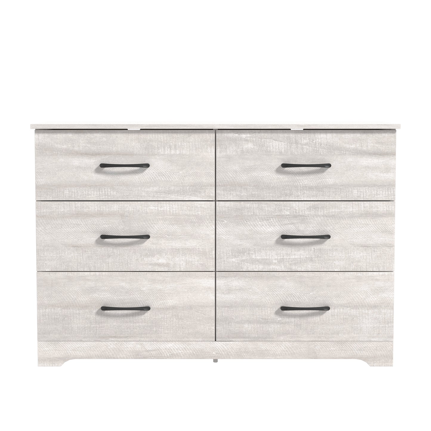 Galano 6 Drawer Dresser with Interlocking Drawers 47" W × 15.5" D × 31.7" H