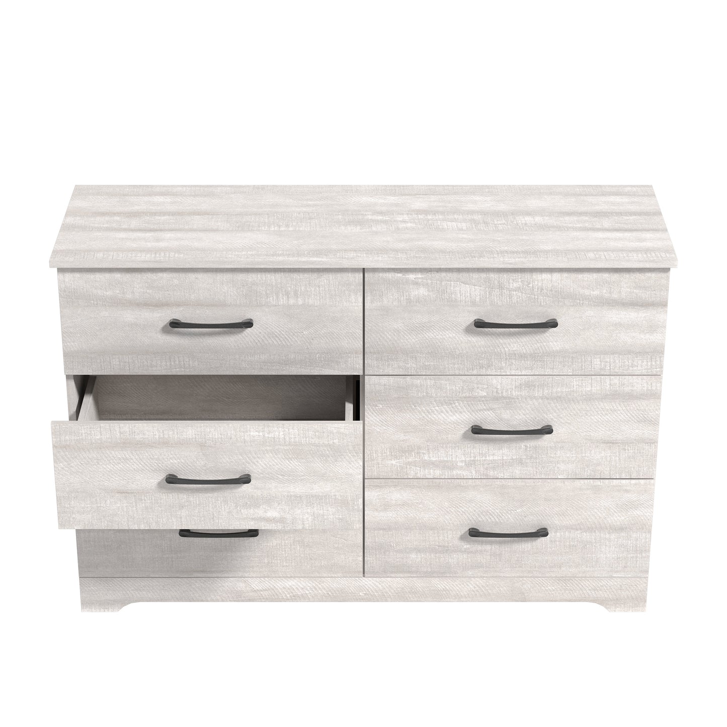 Galano 6 Drawer Dresser with Interlocking Drawers 47" W × 15.5" D × 31.7" H