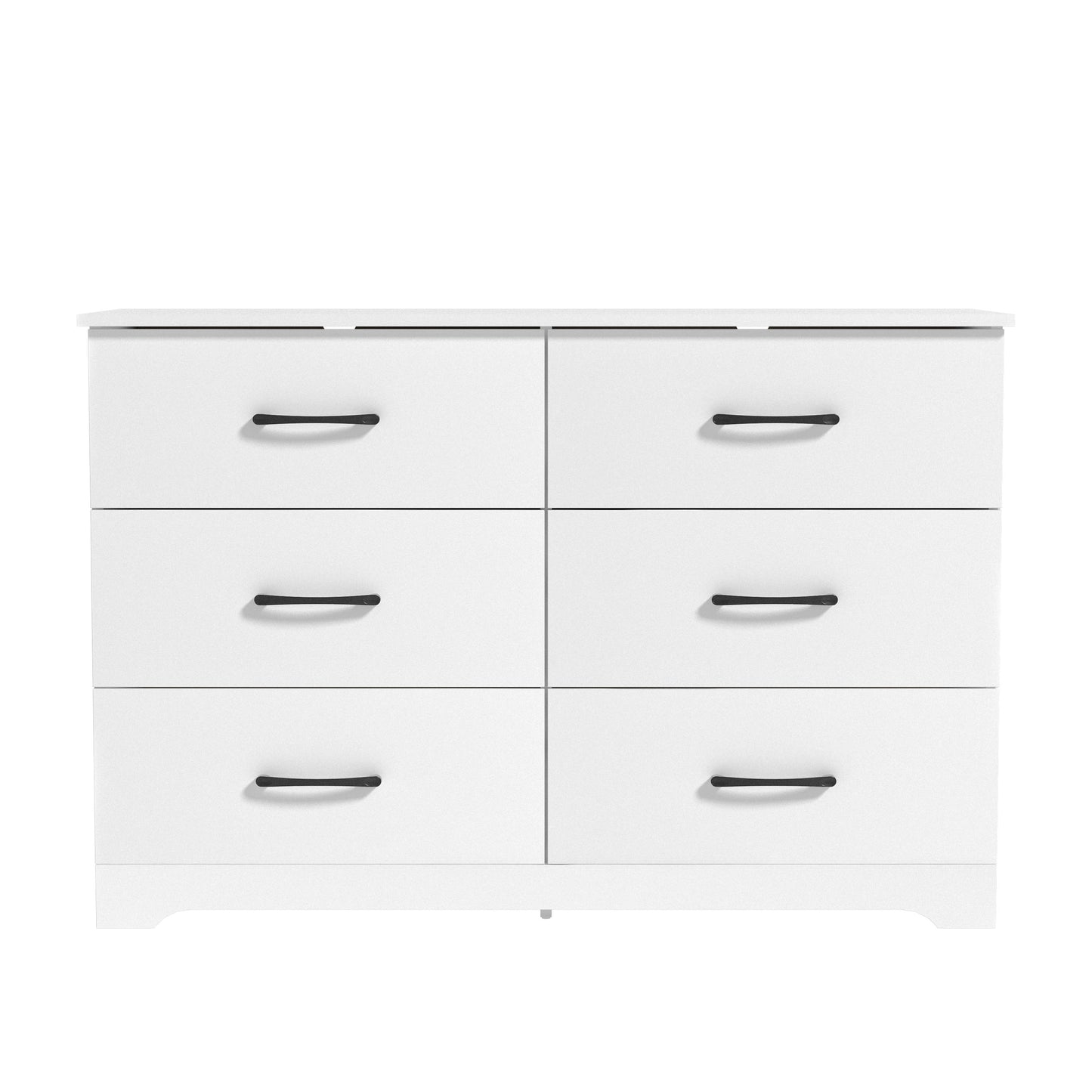 Galano 6 Drawer Dresser with Interlocking Drawers 47" W × 15.5" D × 31.7" H