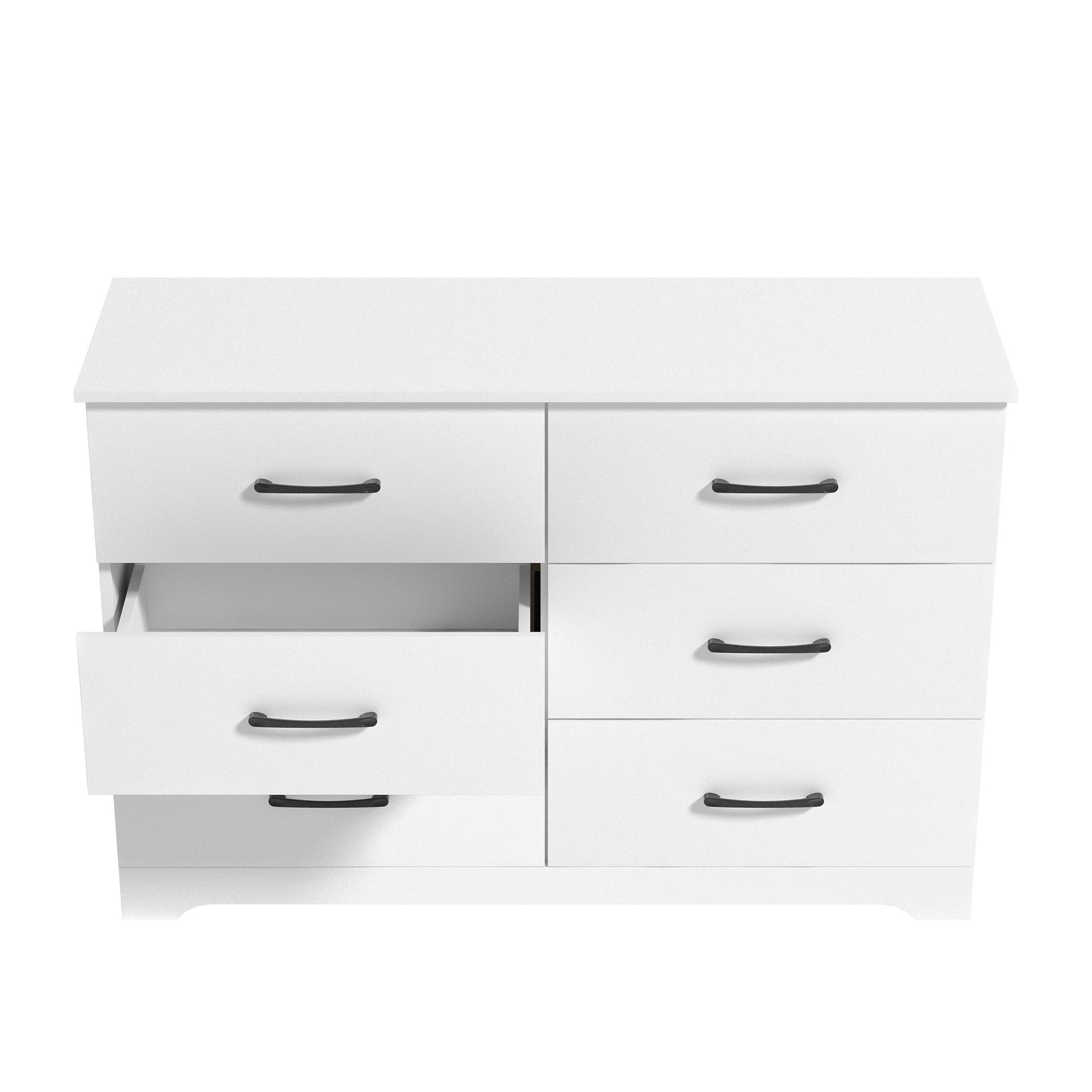 Galano 6 Drawer Dresser with Interlocking Drawers 47" W × 15.5" D × 31.7" H