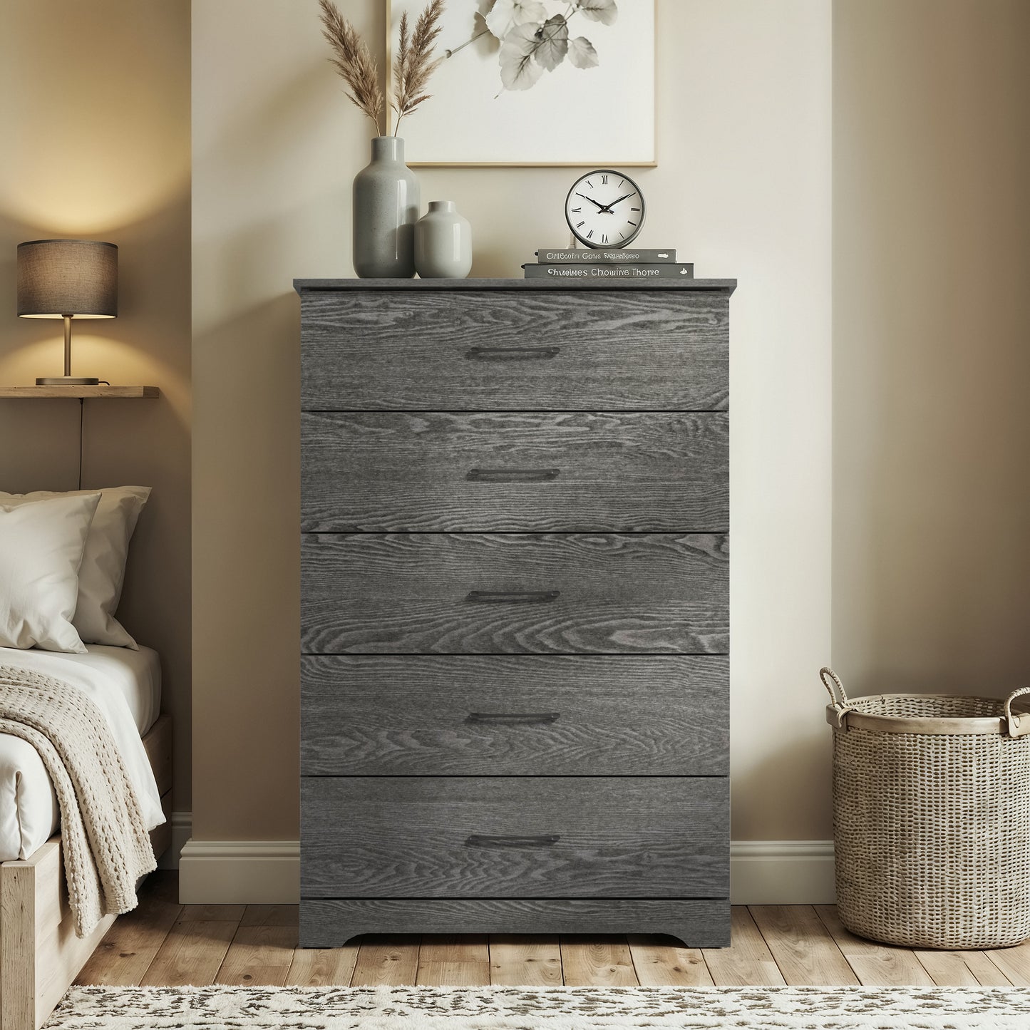 Galano 5-Drawer Dresser with Interlock Safety 31.5" W × 15.6" D × 47.2" H