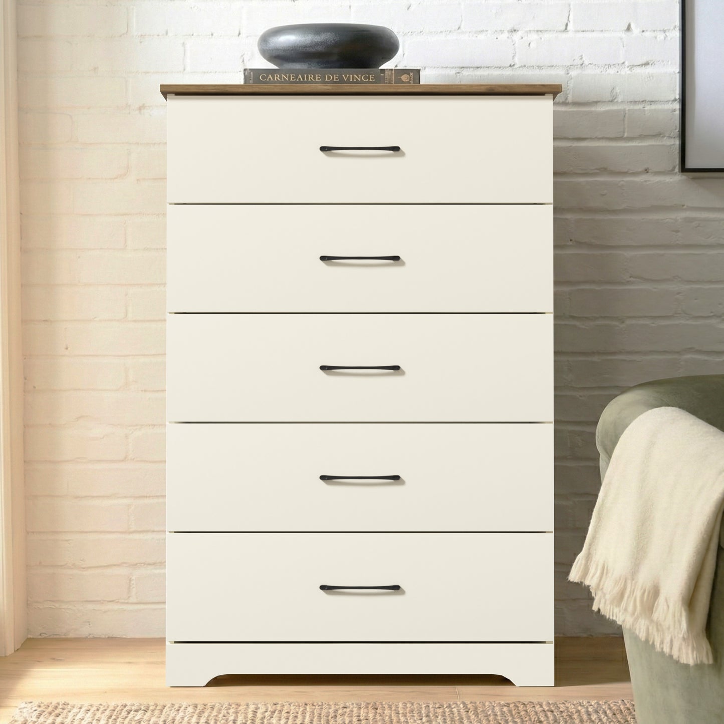 Galano 5-Drawer Dresser with Interlock Safety 31.5" W × 15.6" D × 47.2" H