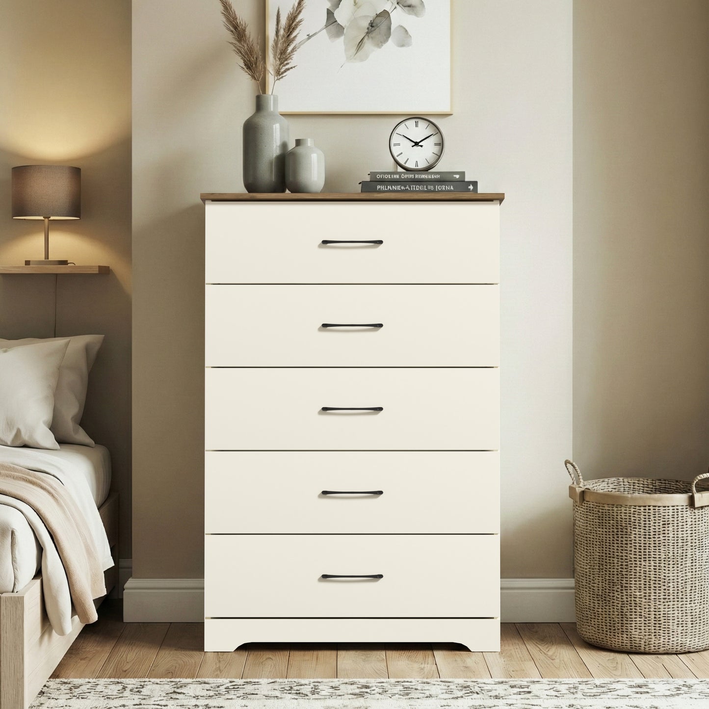 Galano 5-Drawer Dresser with Interlock Safety 31.5" W × 15.6" D × 47.2" H