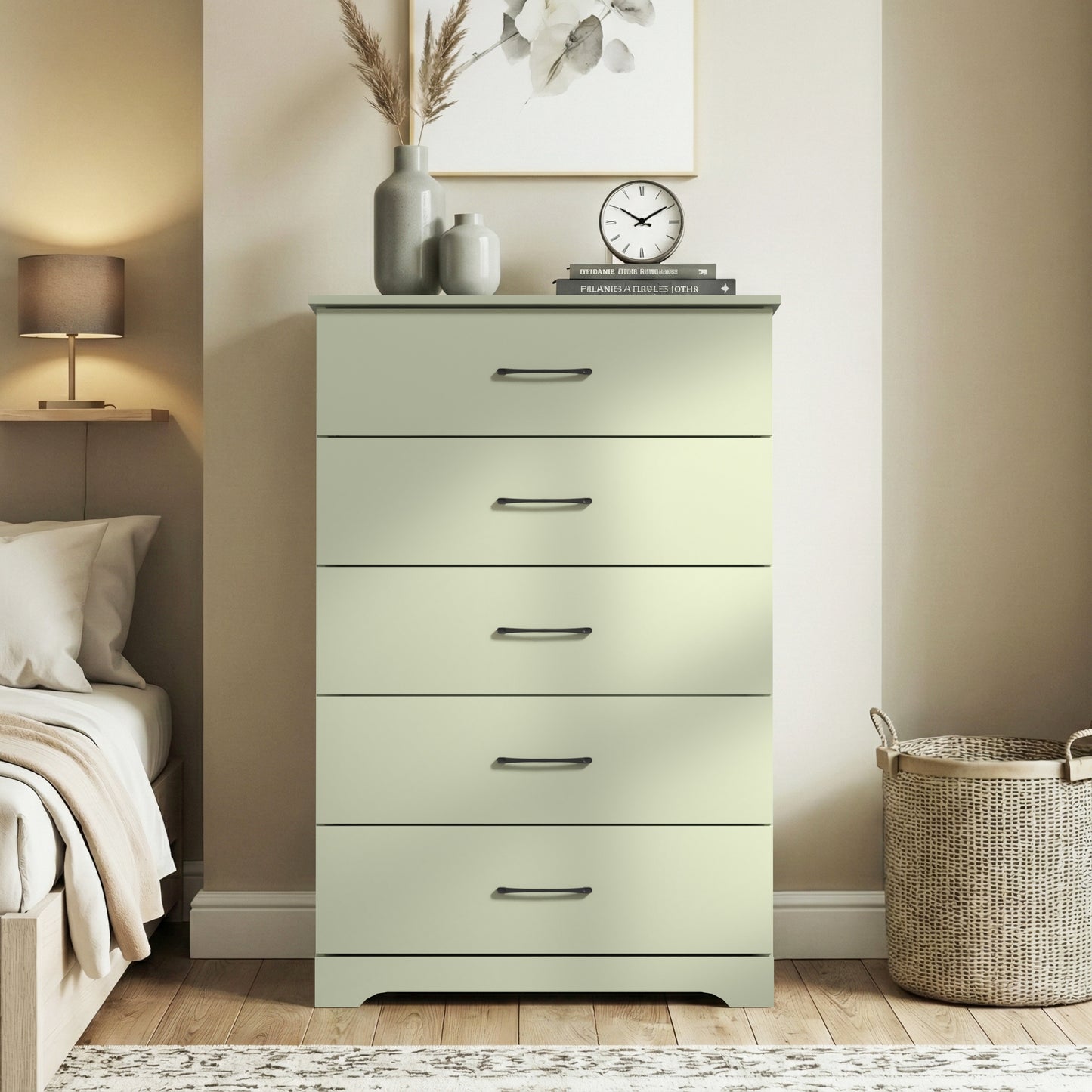 Galano 5-Drawer Dresser with Interlock Safety 31.5" W × 15.6" D × 47.2" H