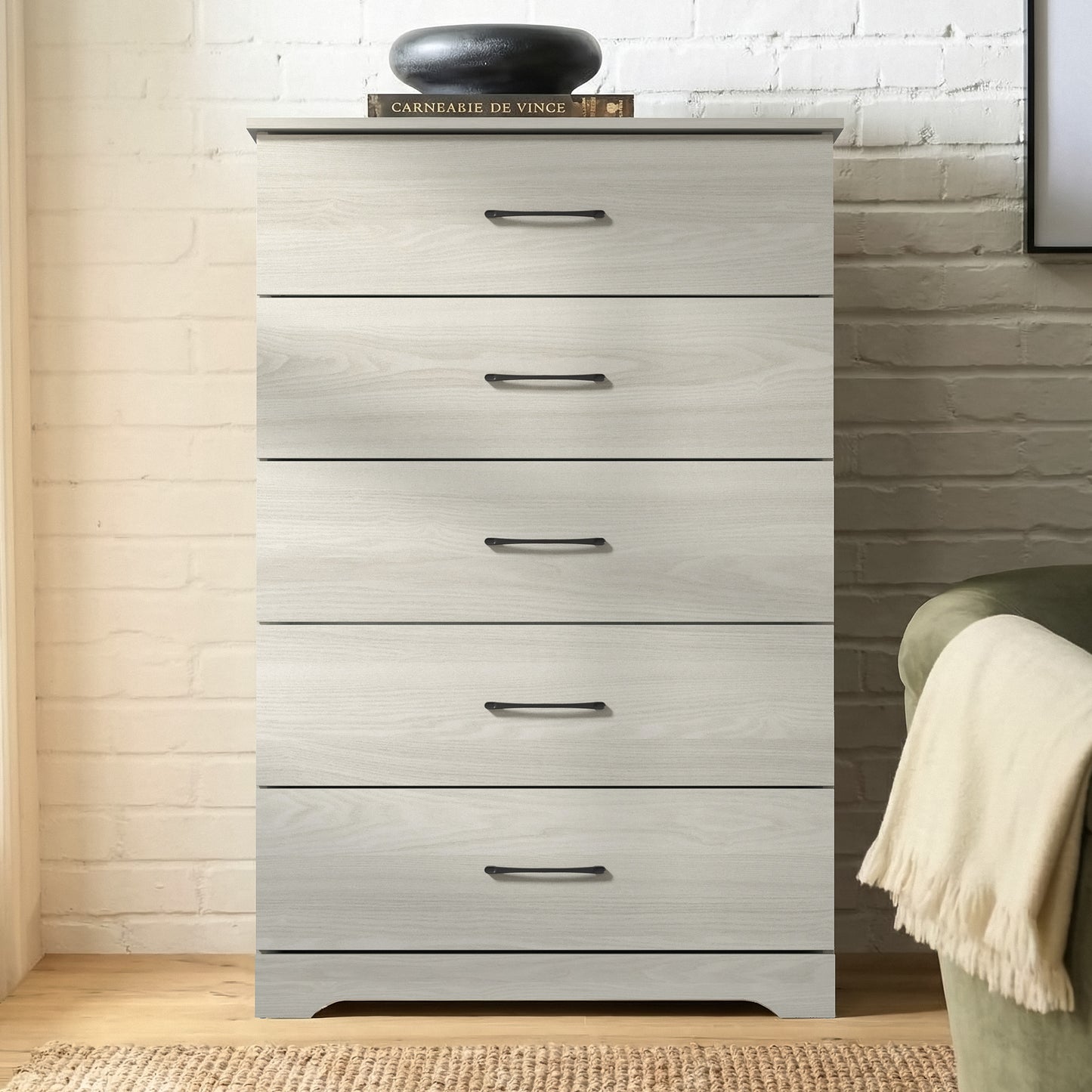 Galano 5-Drawer Dresser with Interlock Safety 31.5" W × 15.6" D × 47.2" H