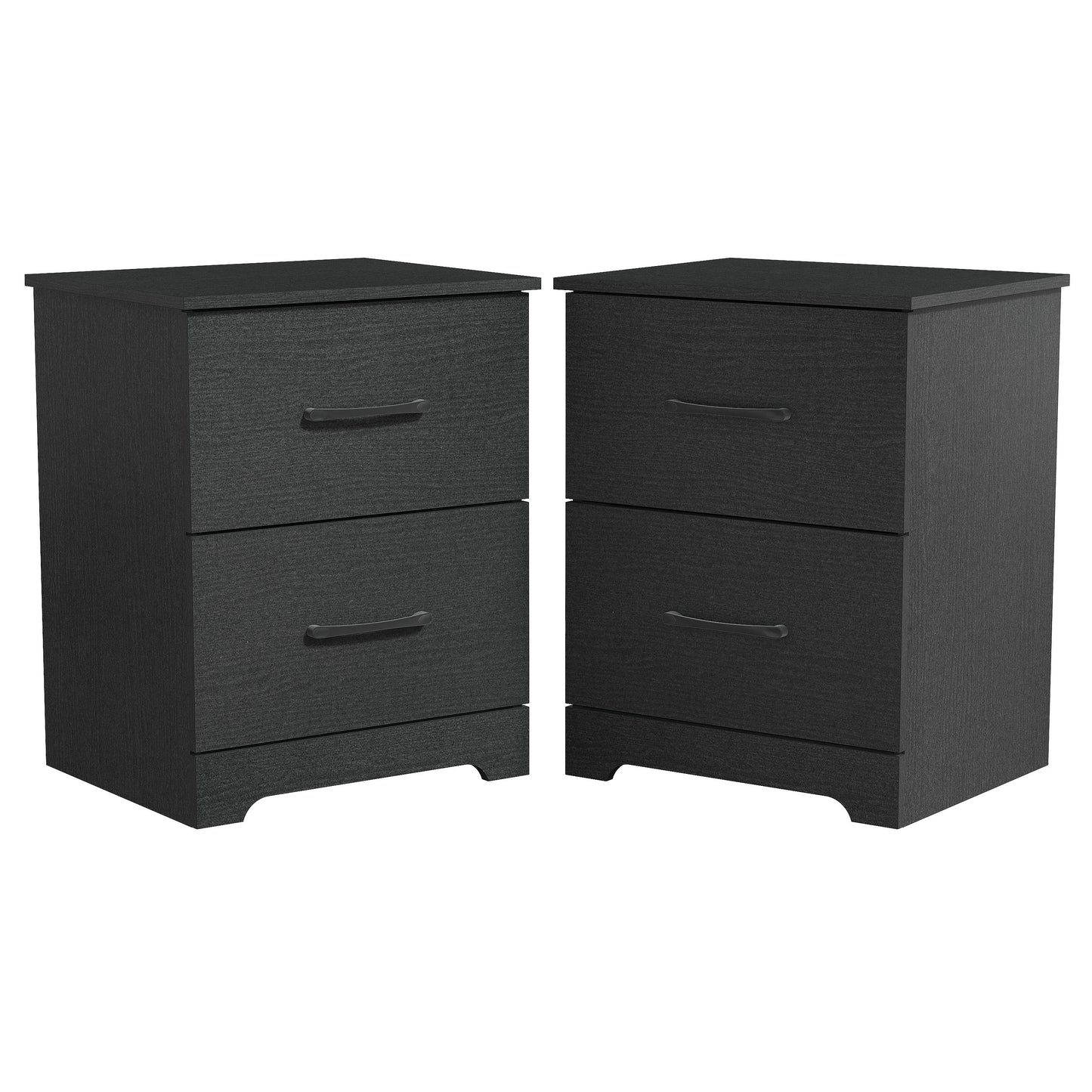 Galano 2-Drawer Wood Nightstand Set with Cutout Base 18.7" W × 15.7" D × 23.7" H