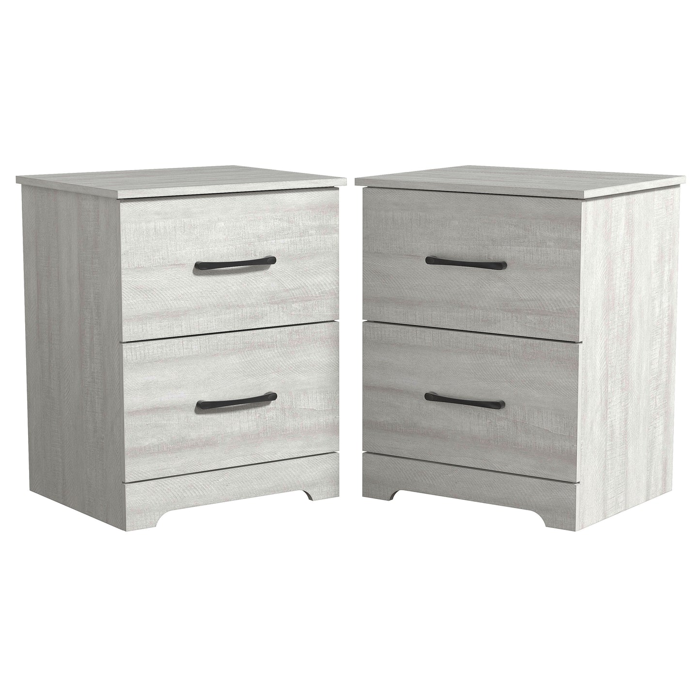 Galano 2-Drawer Wood Nightstand Set with Cutout Base 18.7" W × 15.7" D × 23.7" H