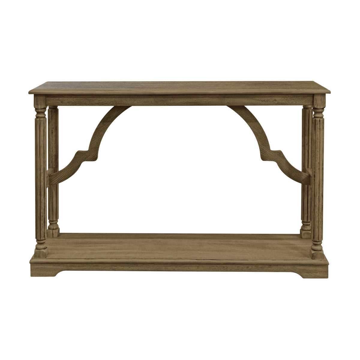 Galano 45.9" Solid Wood Console Table with Turned Legs and Storage Shelf
