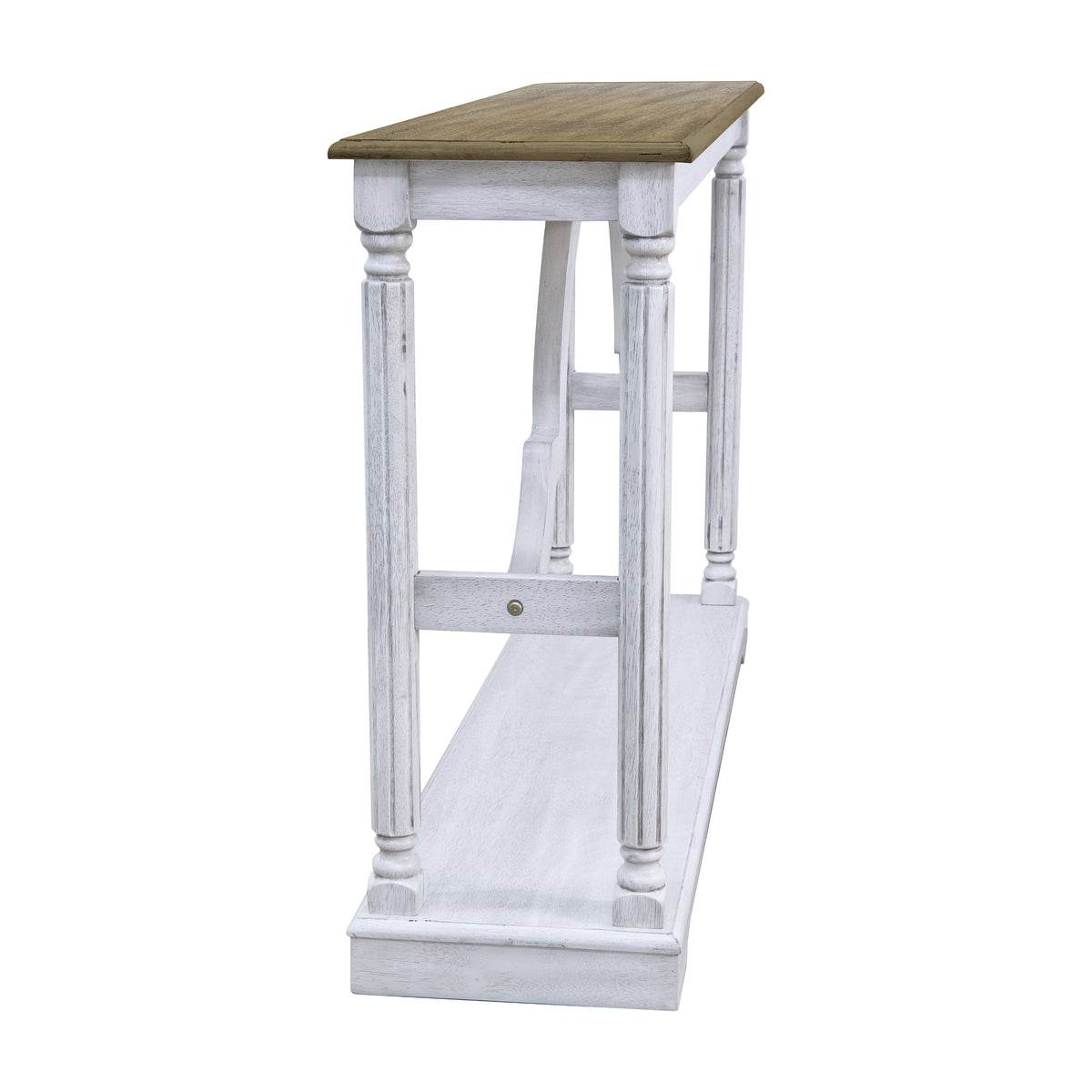 Galano 45.9" Solid Wood Console Table with Turned Legs and Storage Shelf