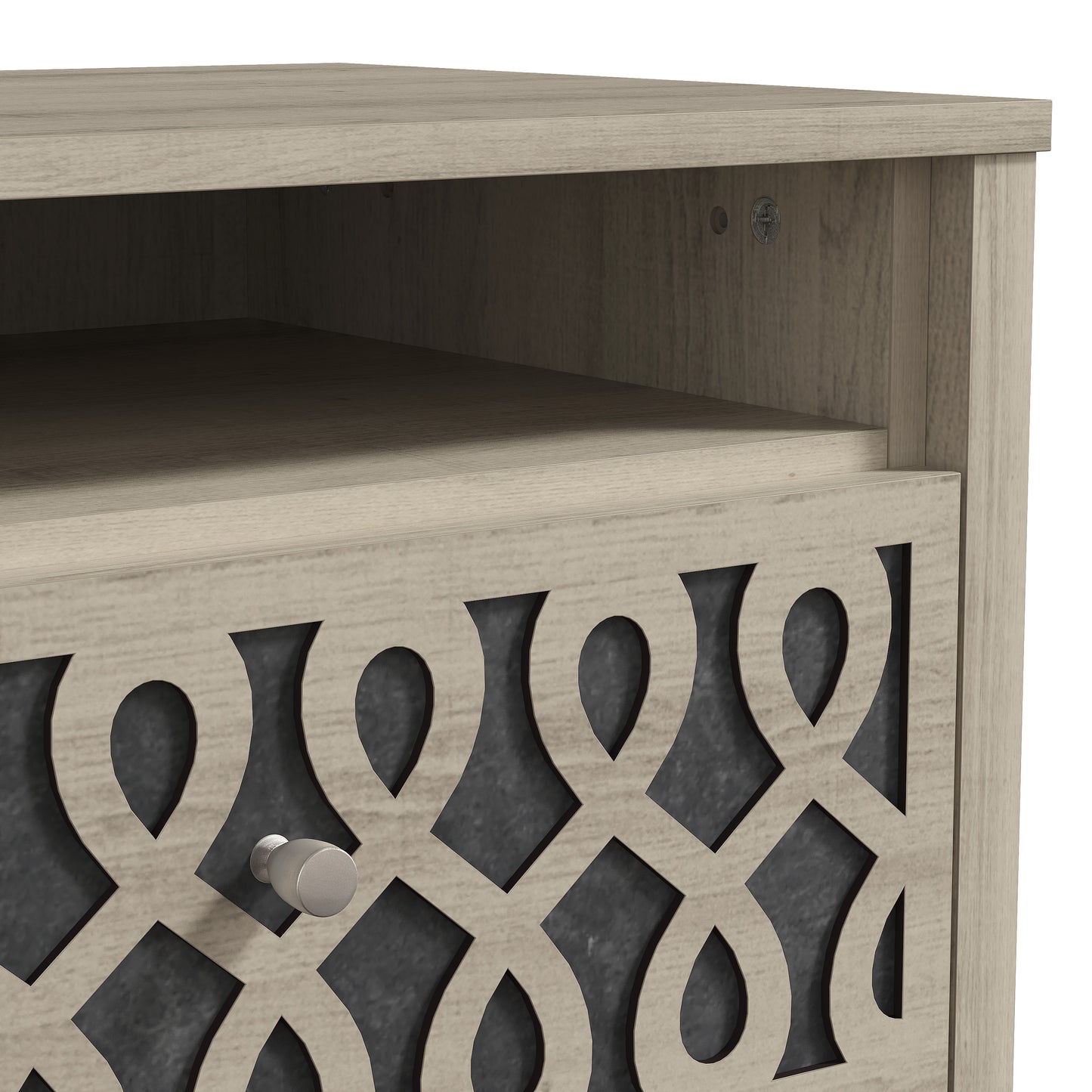 Galano Modern 2-Drawer Nightstands with Open Storage 20.9" W × 15.7" D × 22.7" H