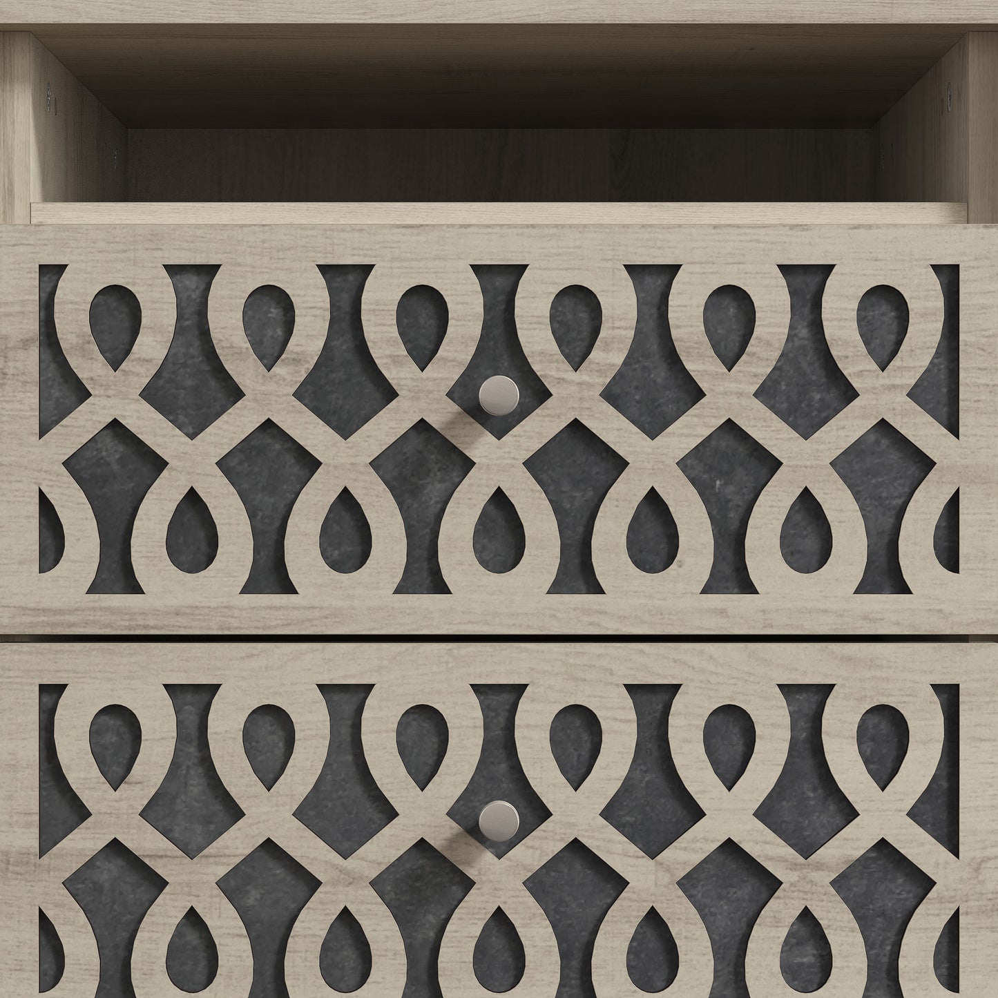 Galano Modern 2-Drawer Nightstands with Open Storage 20.9" W × 15.7" D × 22.7" H