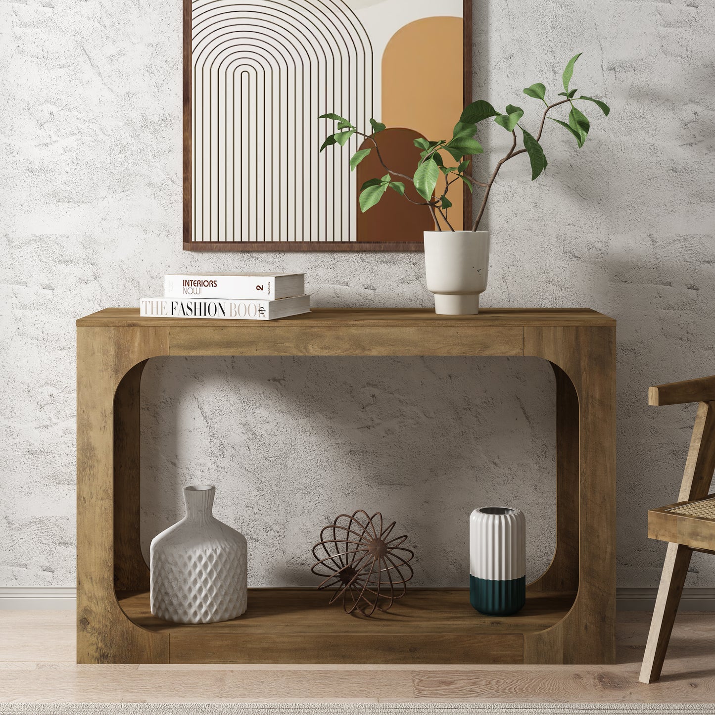 Galano Console Table with Two-Tier Open Shelf 47" W x 15.6" D x 30" H