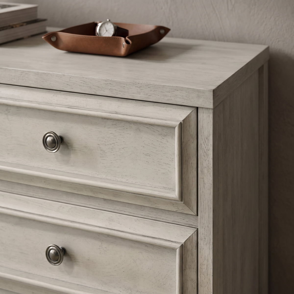 Galano 54.8" W Traditional 6 Drawer Double Dresser with Solid Wood Bun Feet and Interlocking Drawers