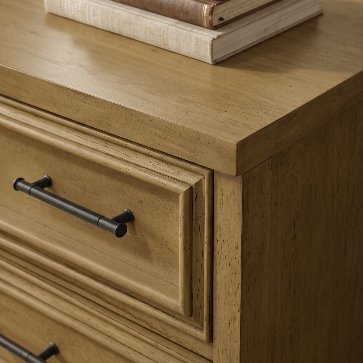Galano 54.9" W Traditional 6 Drawer Dresser with Solid Wood Feet and Interlocking Drawers