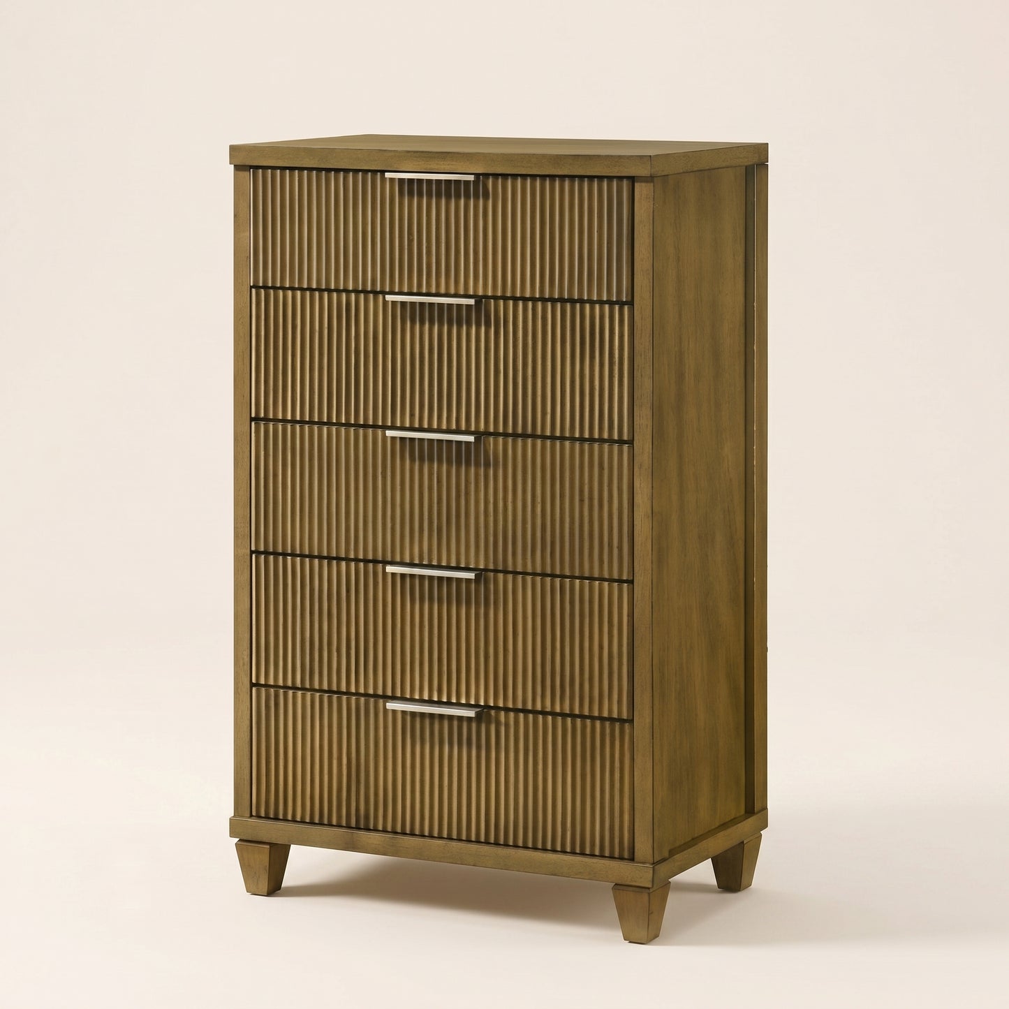 GALANO 5-Drawer Chest, Mid-Century Modern, 28.7" Wide