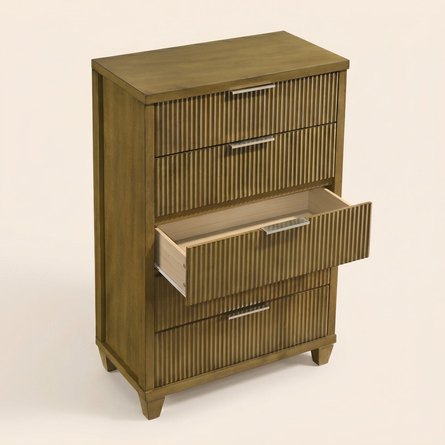 GALANO 5-Drawer Chest, Mid-Century Modern, 28.7" Wide