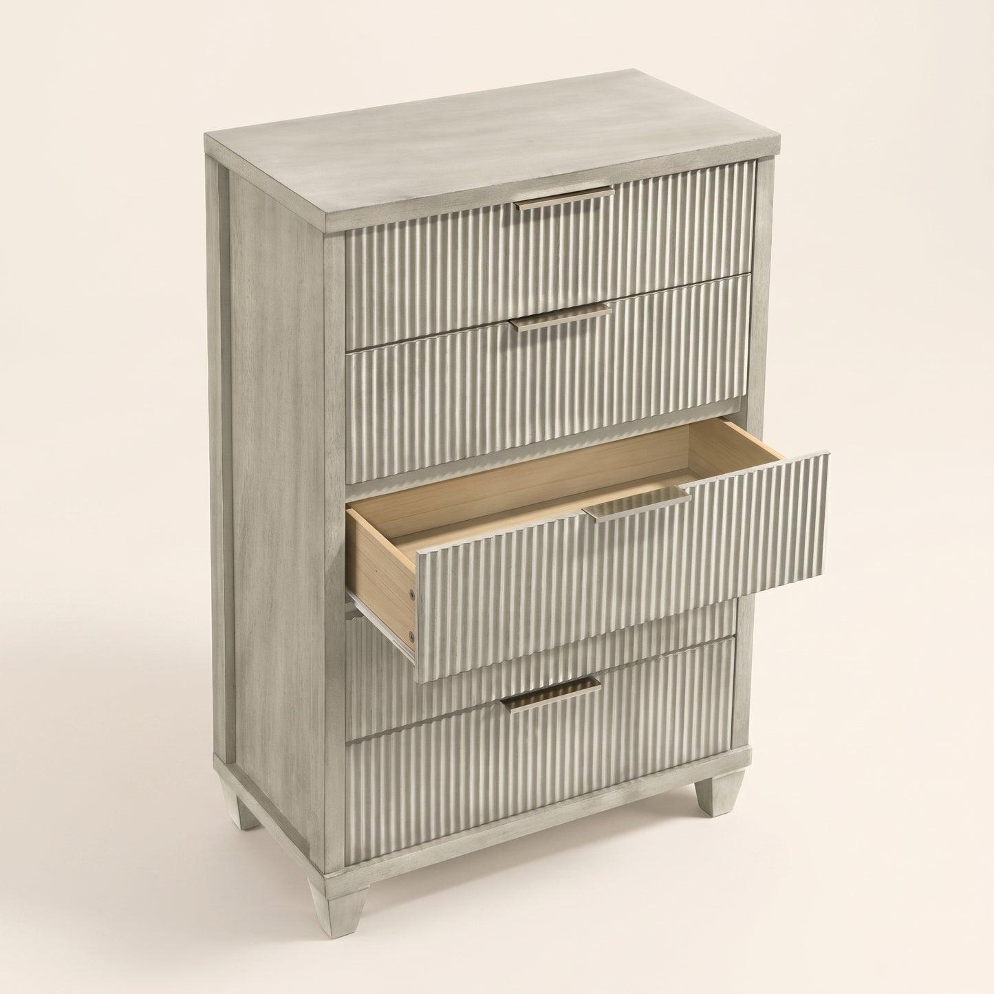 GALANO 5-Drawer Chest, Mid-Century Modern, 28.7" Wide