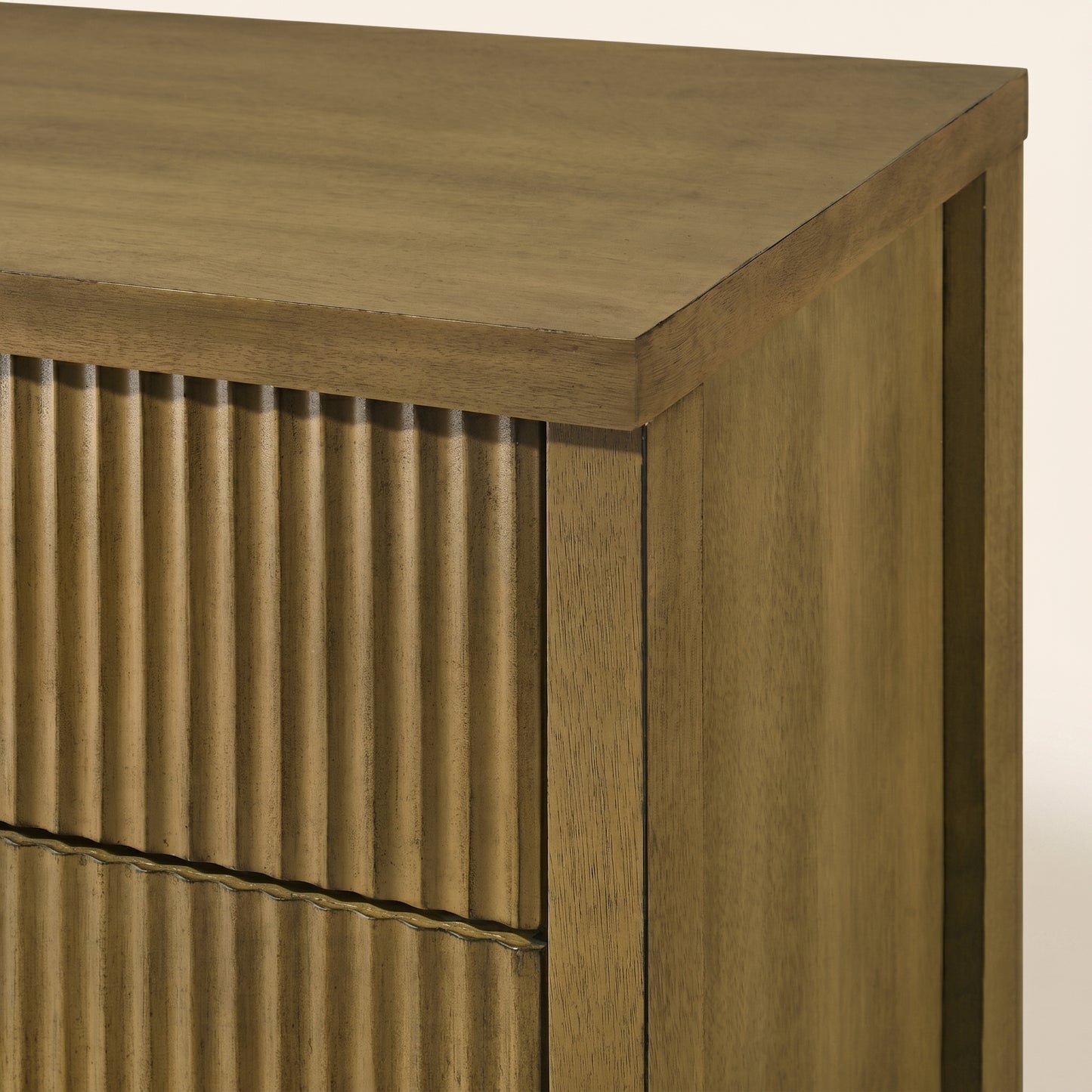 GALANO 6-Drawer Dresser, 54.8" Wide, Mid-Century Fluted Fronts, 1 Dresser