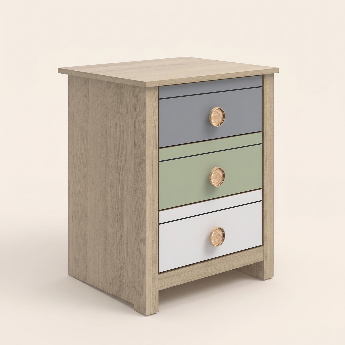 GALANO 3-Drawer Teen Nightstand, 23" H, 1-Piece