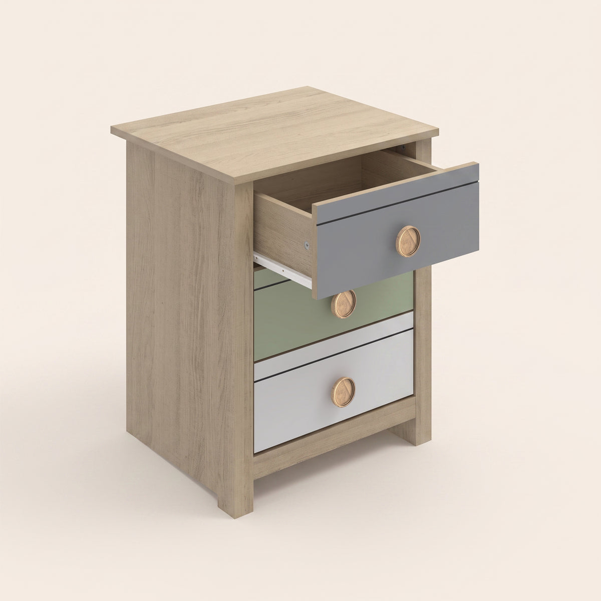 GALANO 3-Drawer Teen Nightstand, 23" H, 1-Piece