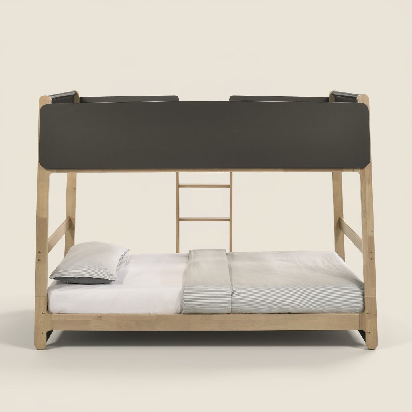 Galano Modern Wood Bunk Bed with Integrated Ladder 82.4" W x 42.2" D x 61.9" H