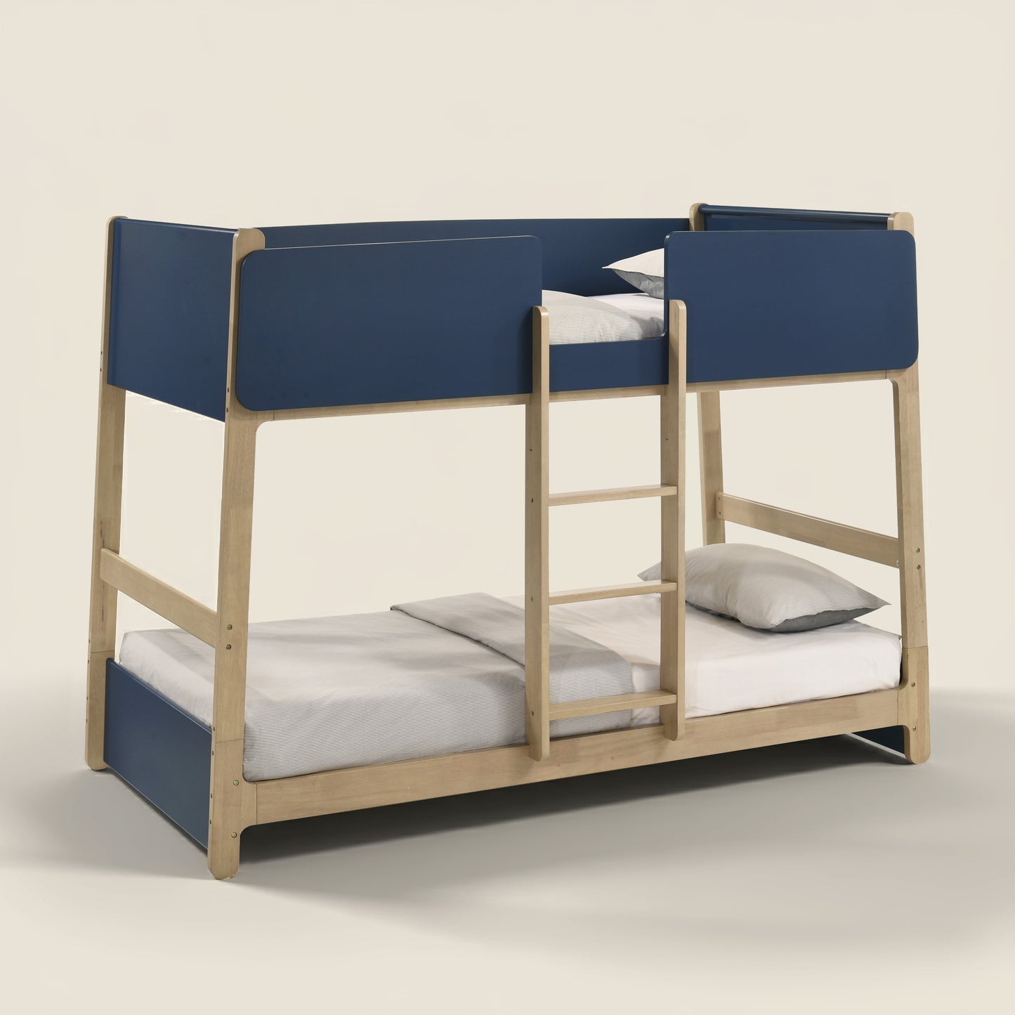 Galano Modern Wood Bunk Bed with Integrated Ladder 82.4" W x 42.2" D x 61.9" H