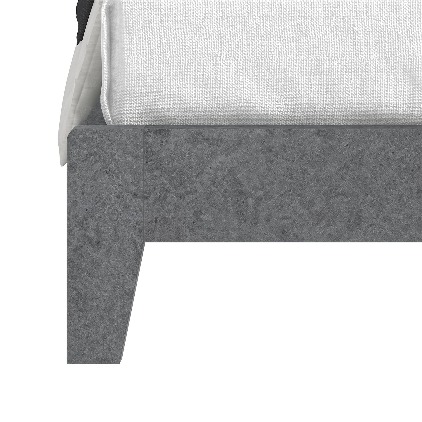 Galano Queen Payne Luxe Bed with Headboard – Concrete Cool Grey
