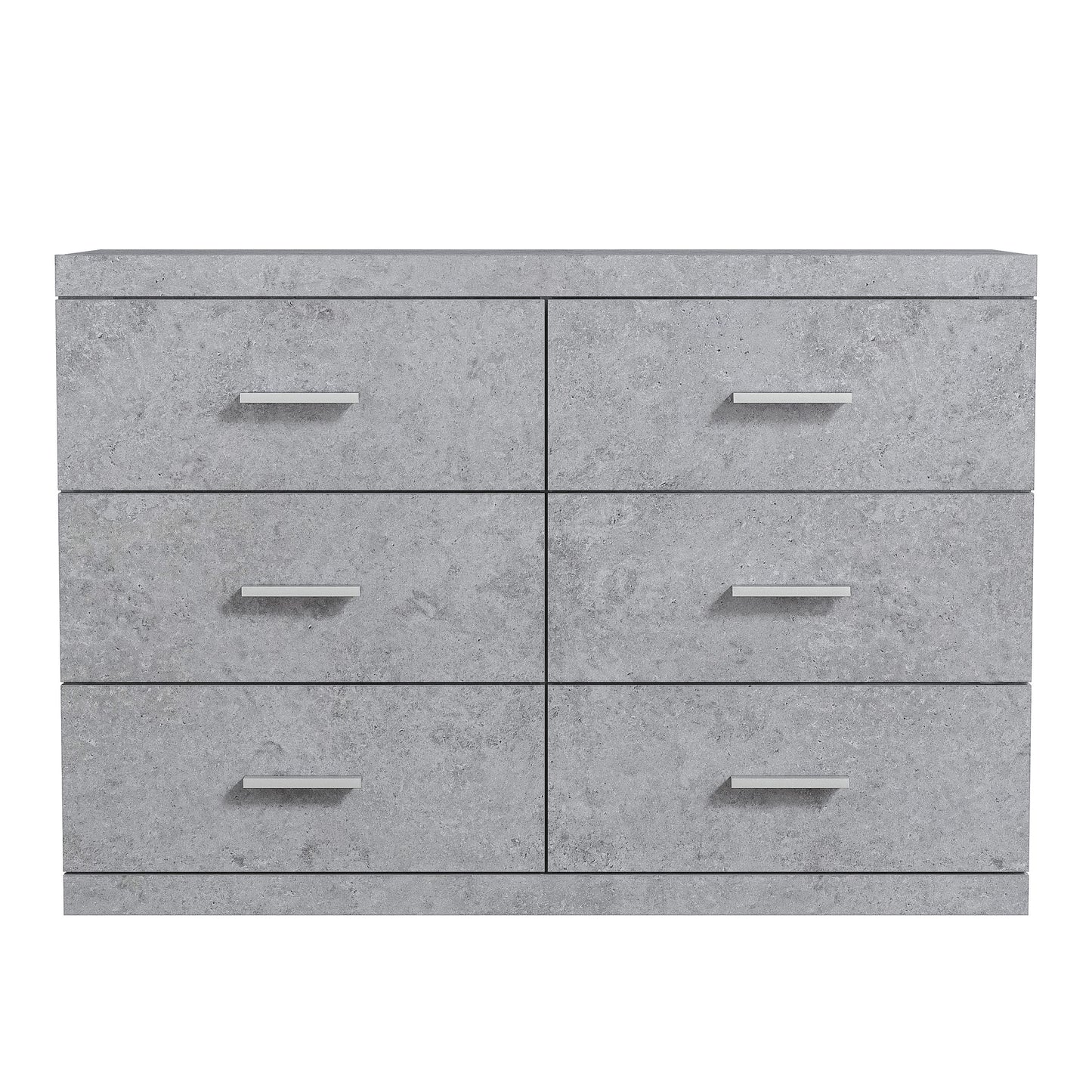 Galano Carmelo 6 Drawer Dresser (Interlock) - Concrete