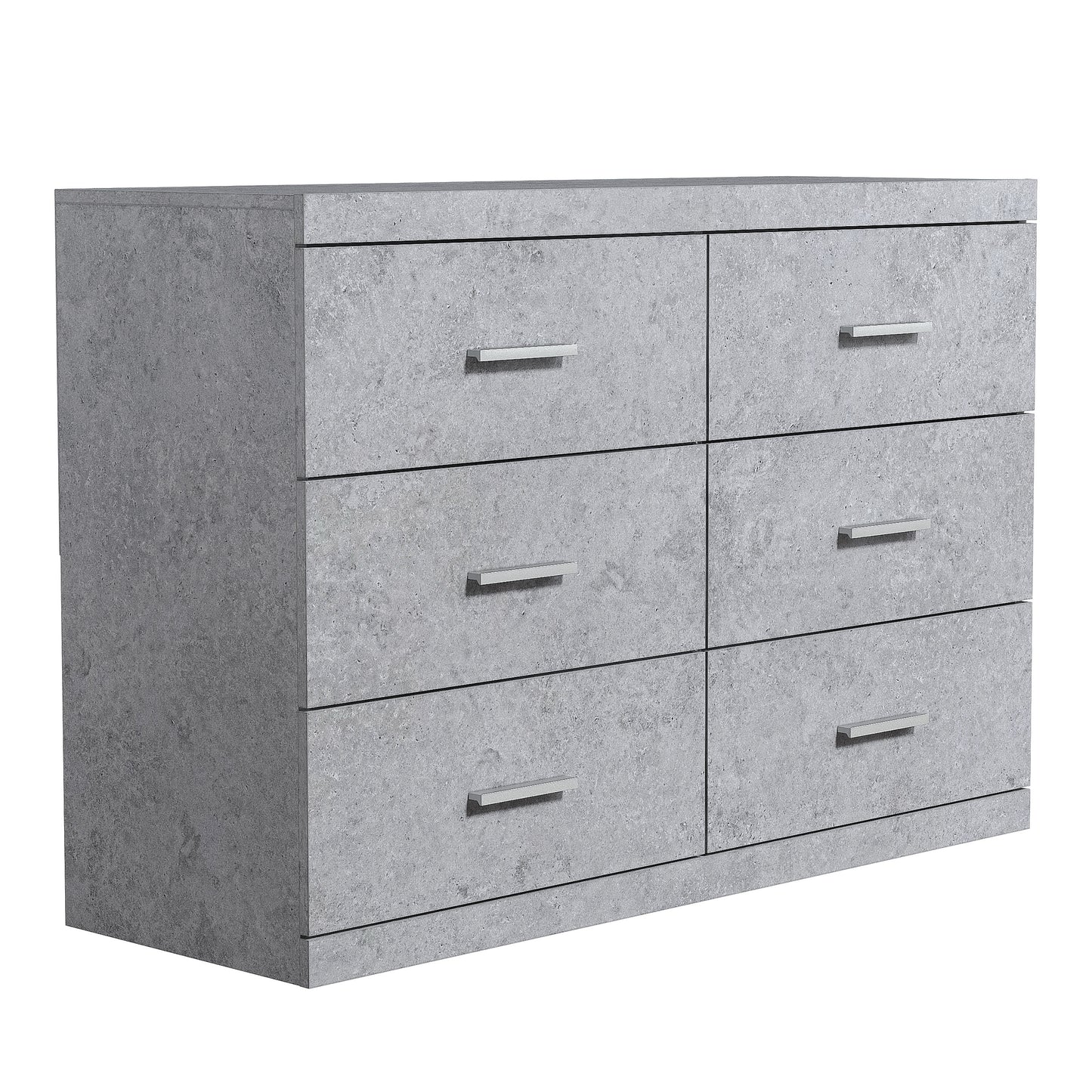 Galano Carmelo 6 Drawer Dresser (Interlock) - Concrete