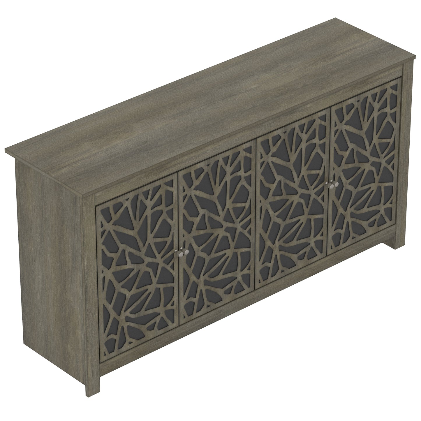 Galano Culbreath 4 Door Sideboard - Coffee Grey Oak