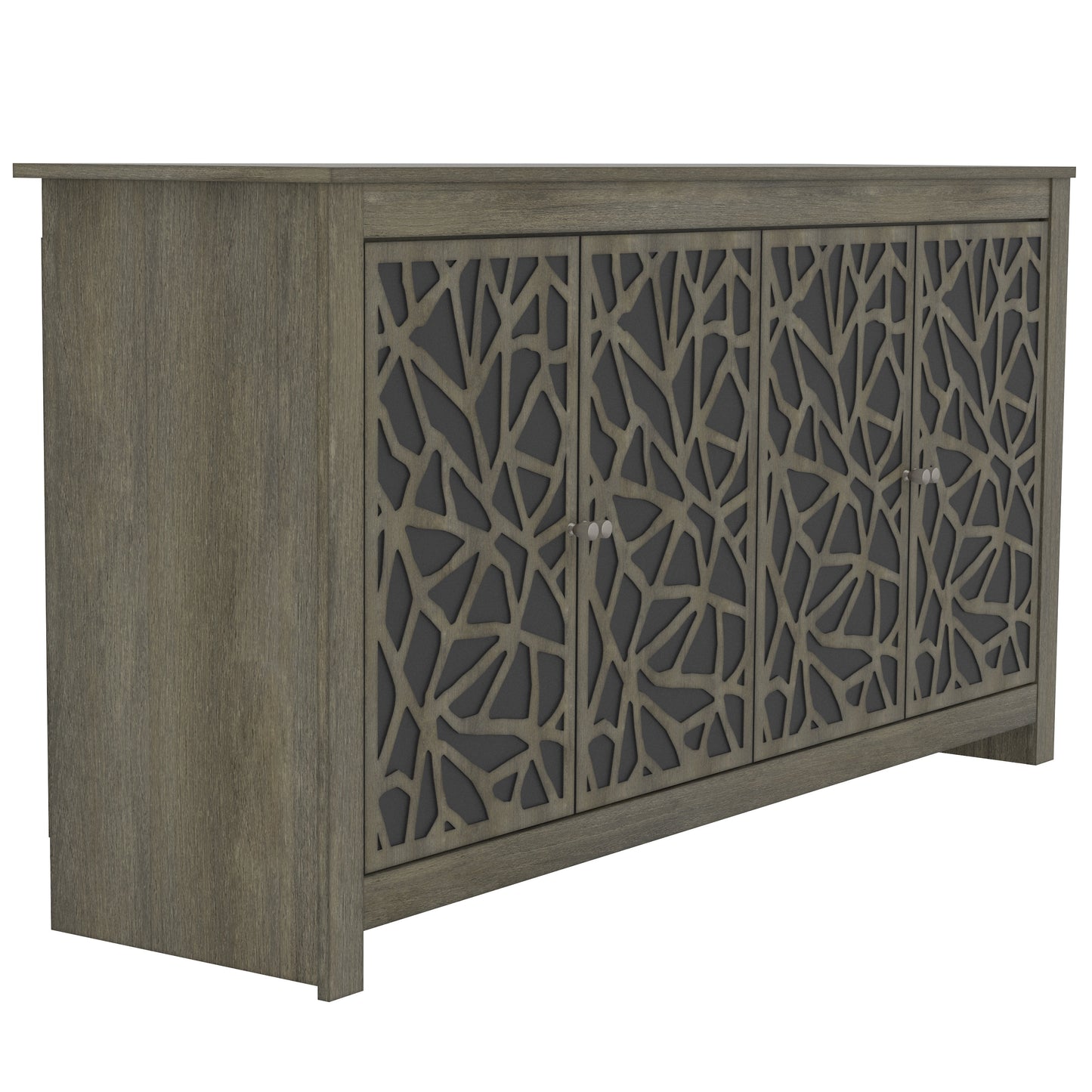 Galano Culbreath 4 Door Sideboard - Coffee Grey Oak