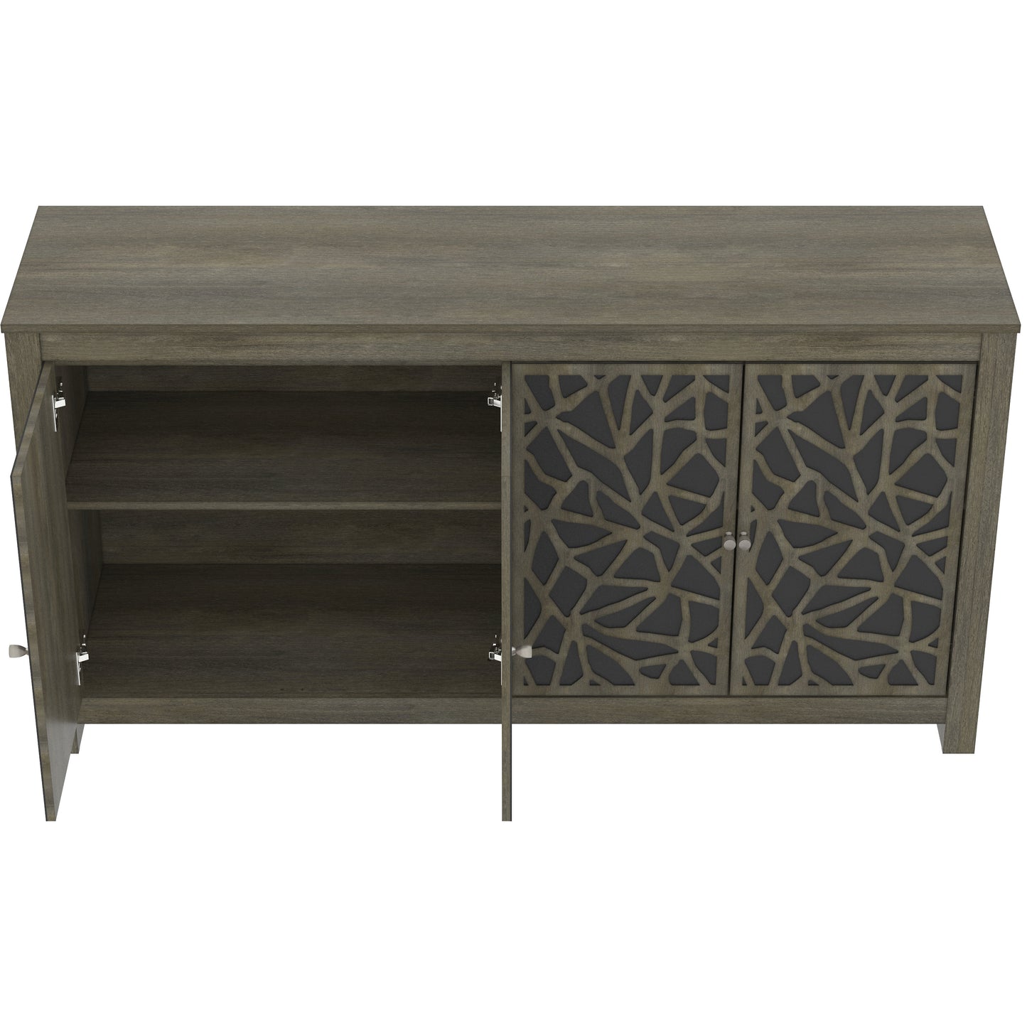 Galano Culbreath 4 Door Sideboard - Coffee Grey Oak