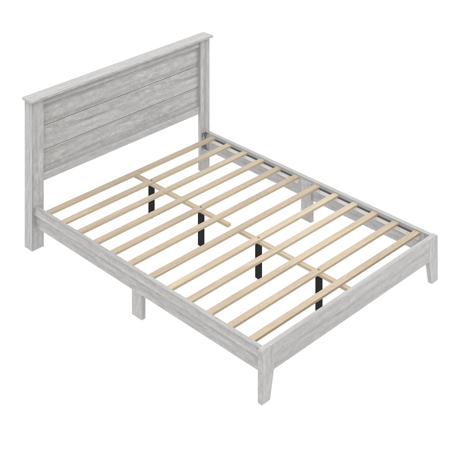 Galano Queen Tiena Lencia Bed with Headboard – Dusty Grey Oak