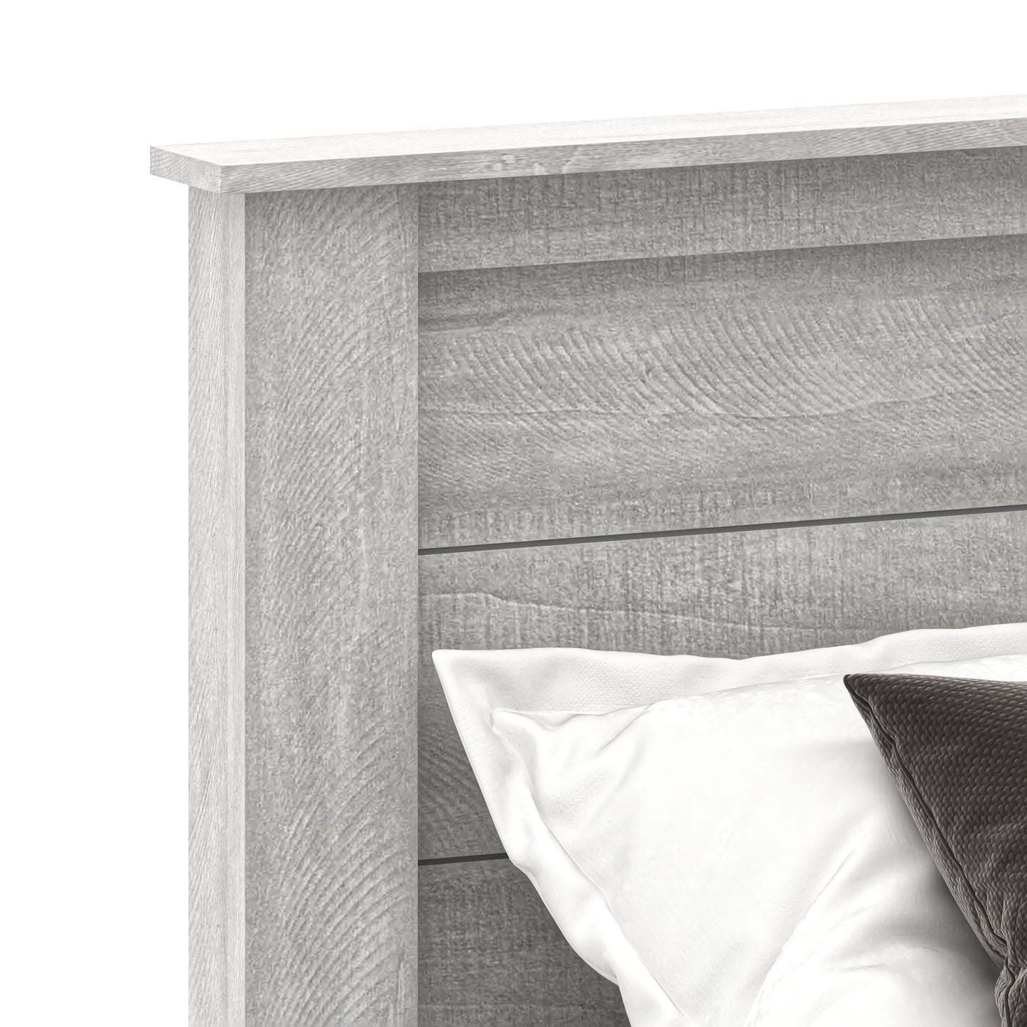 Galano King Tiena Lencia Bed with Headboard – Dusty Grey Oak