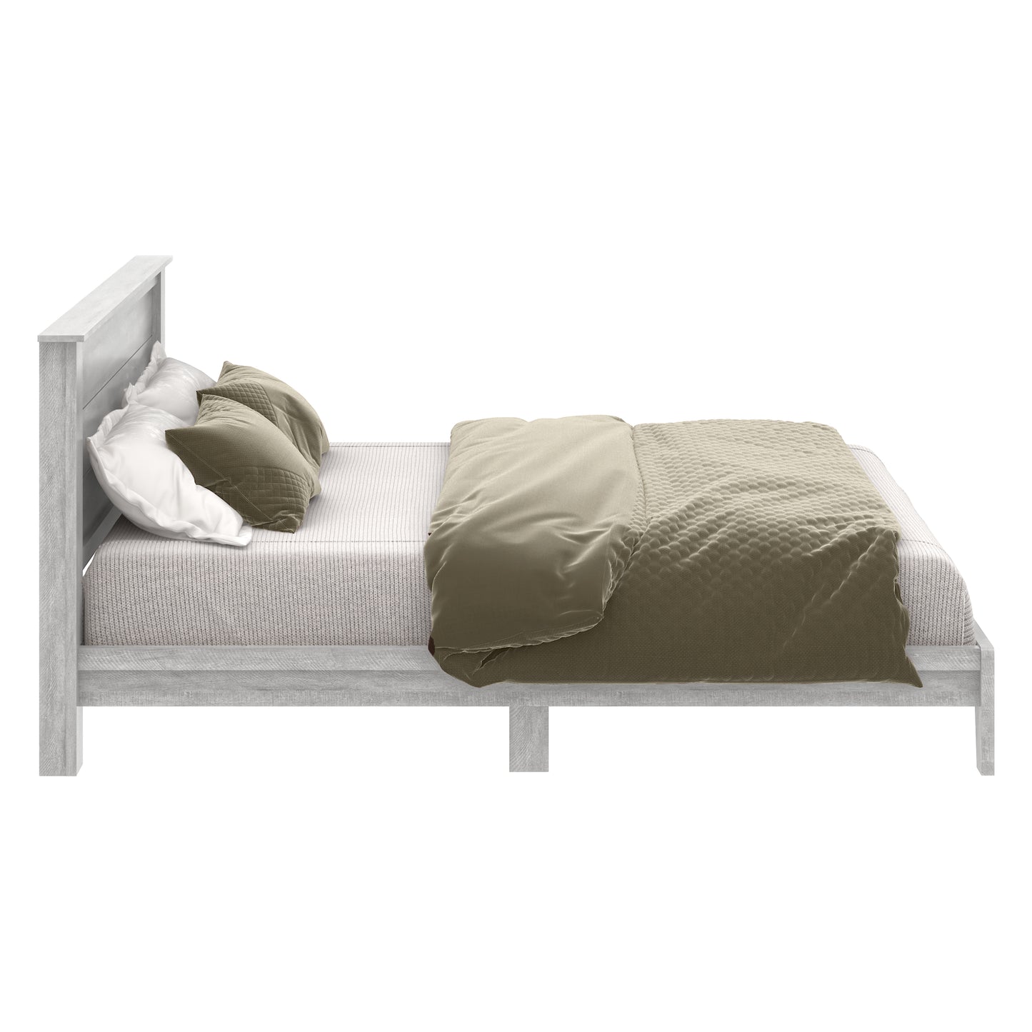 Galano King Tiena Lencia Bed with Headboard – Dusty Grey Oak