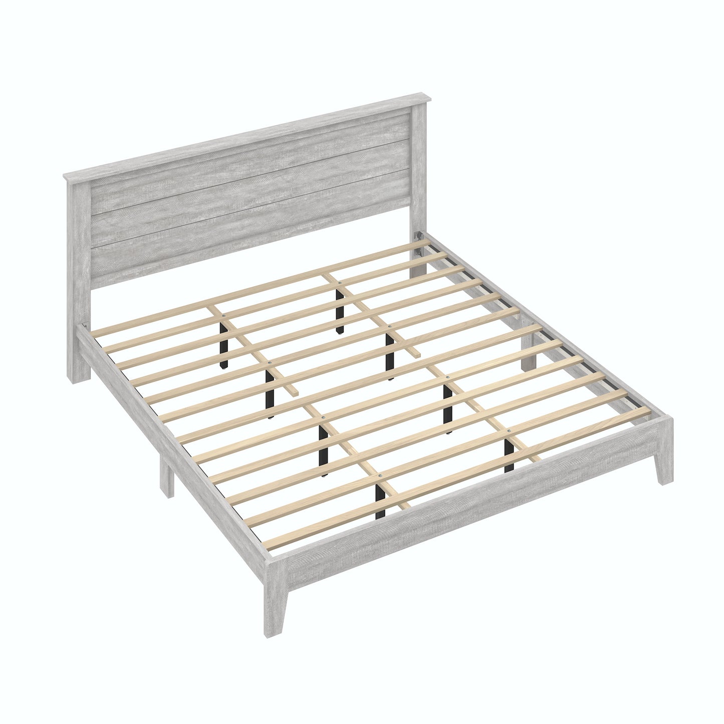 Galano King Tiena Lencia Bed with Headboard – Dusty Grey Oak